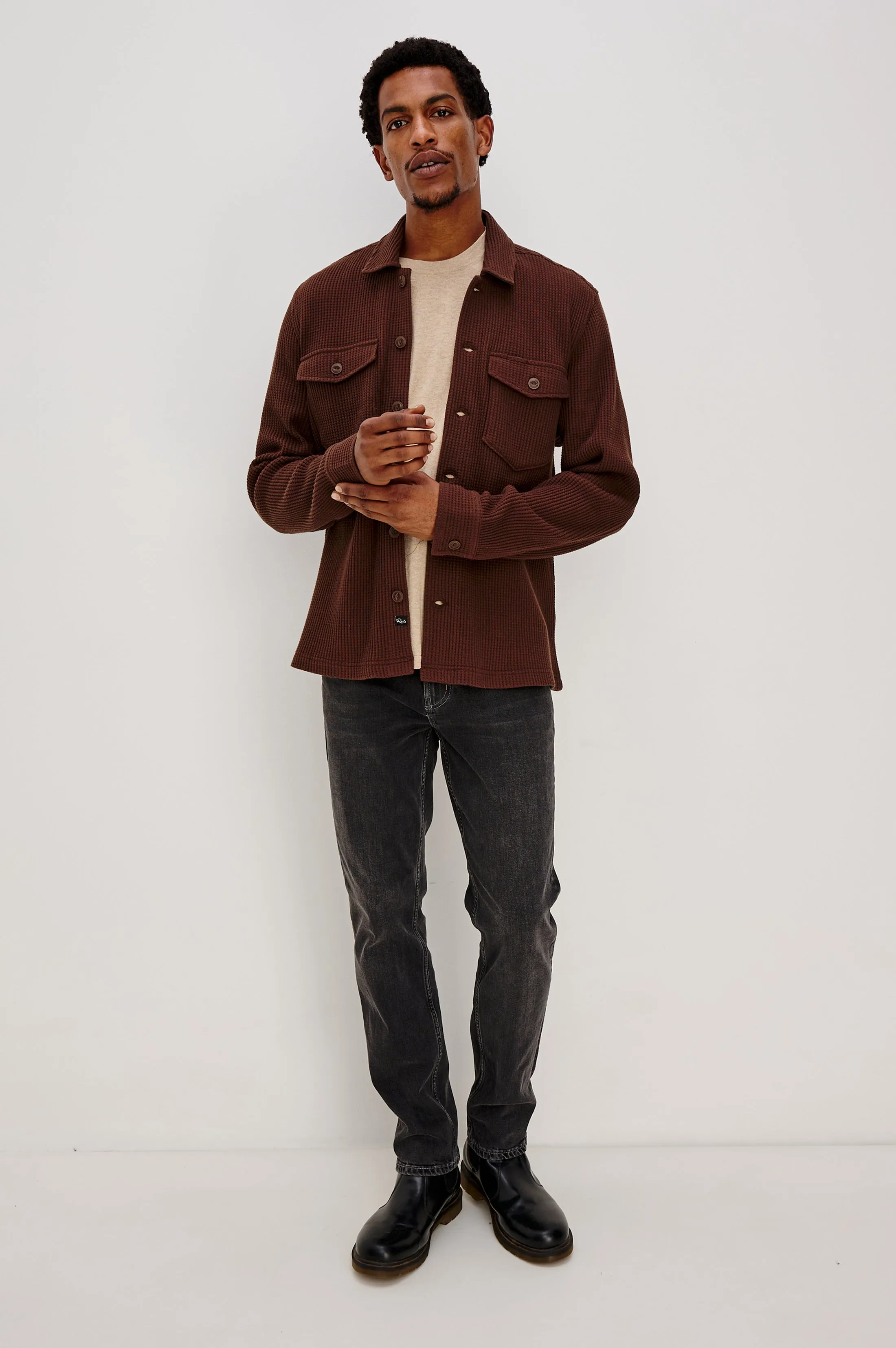WELLS SHIRT JACKET - CHOCOLATE sold by Rails product image thumbnail 4