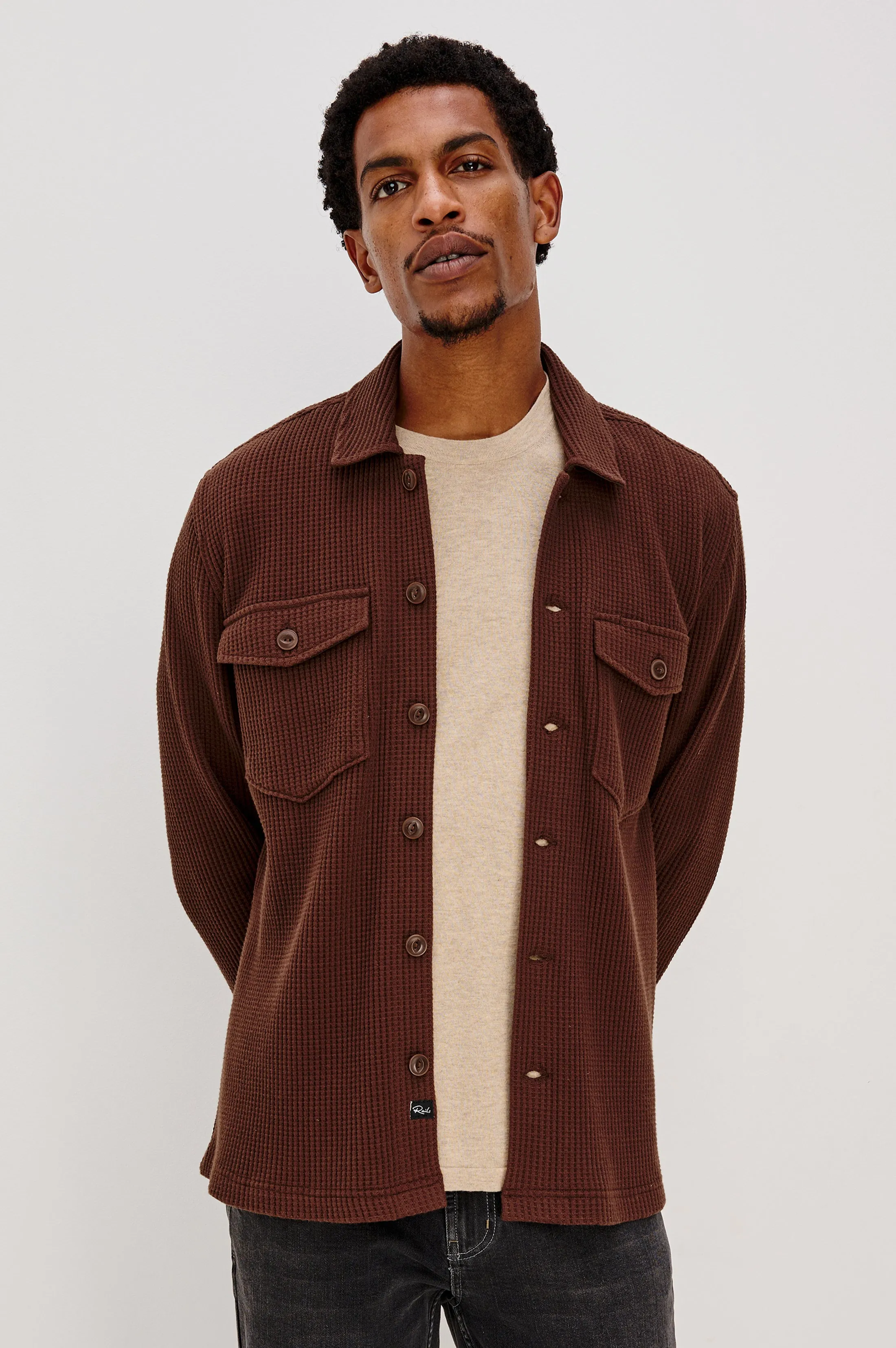 WELLS SHIRT JACKET - CHOCOLATE sold by Rails product image thumbnail 2