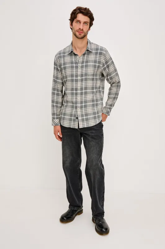 WYATT SHIRT - CAMEMBERT CHARCOAL MELANGE sold by Rails