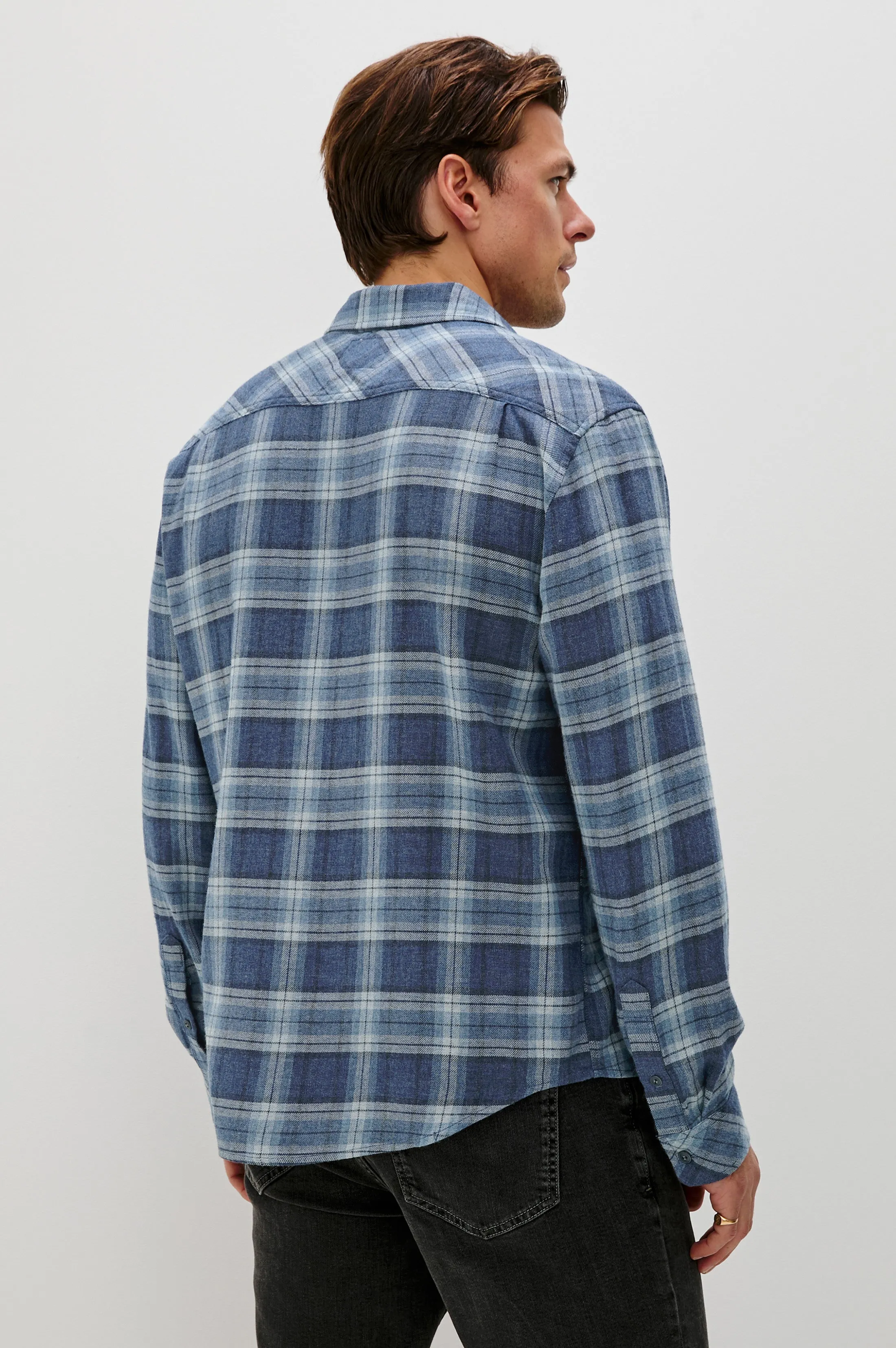LENNOX SHIRT - INKWELL MELANGE sold by Rails product image thumbnail 5