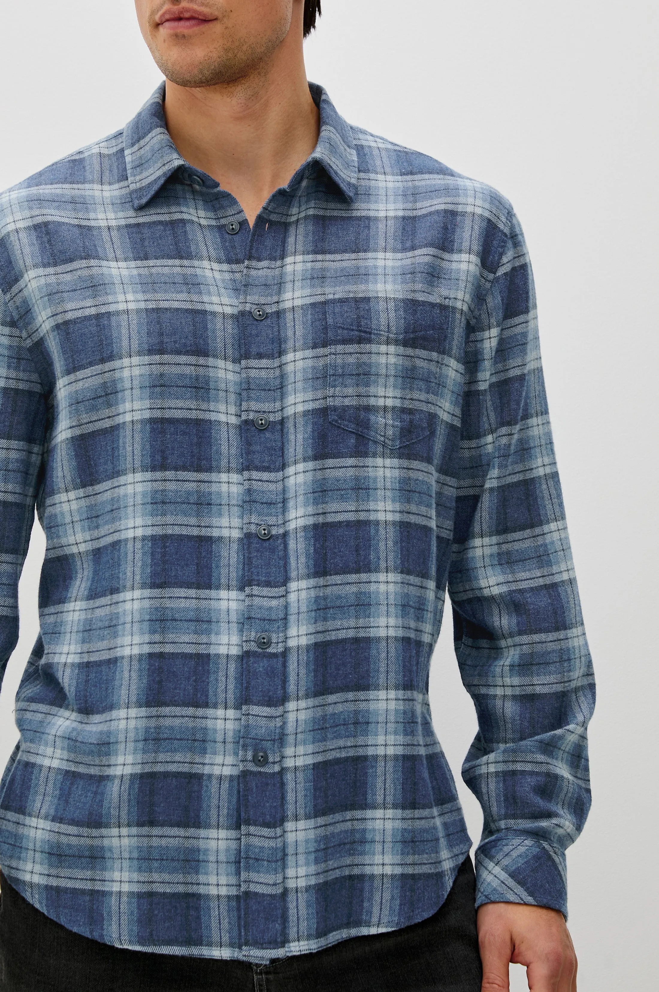 LENNOX SHIRT - INKWELL MELANGE sold by Rails product image thumbnail 4