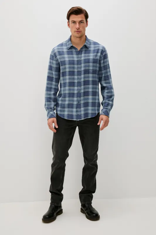 LENNOX SHIRT - INKWELL MELANGE sold by Rails