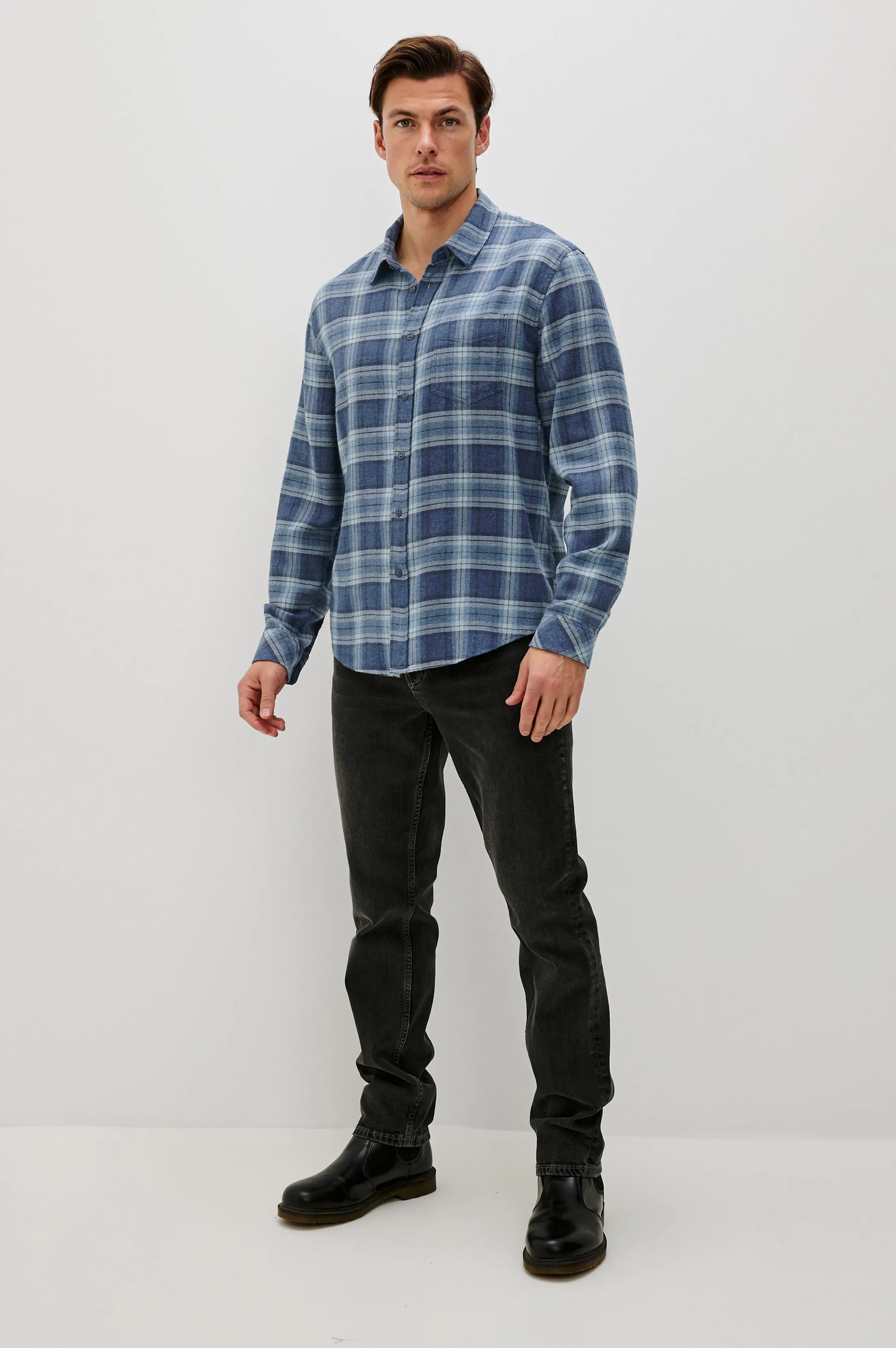 LENNOX SHIRT - INKWELL MELANGE sold by Rails product image thumbnail 2