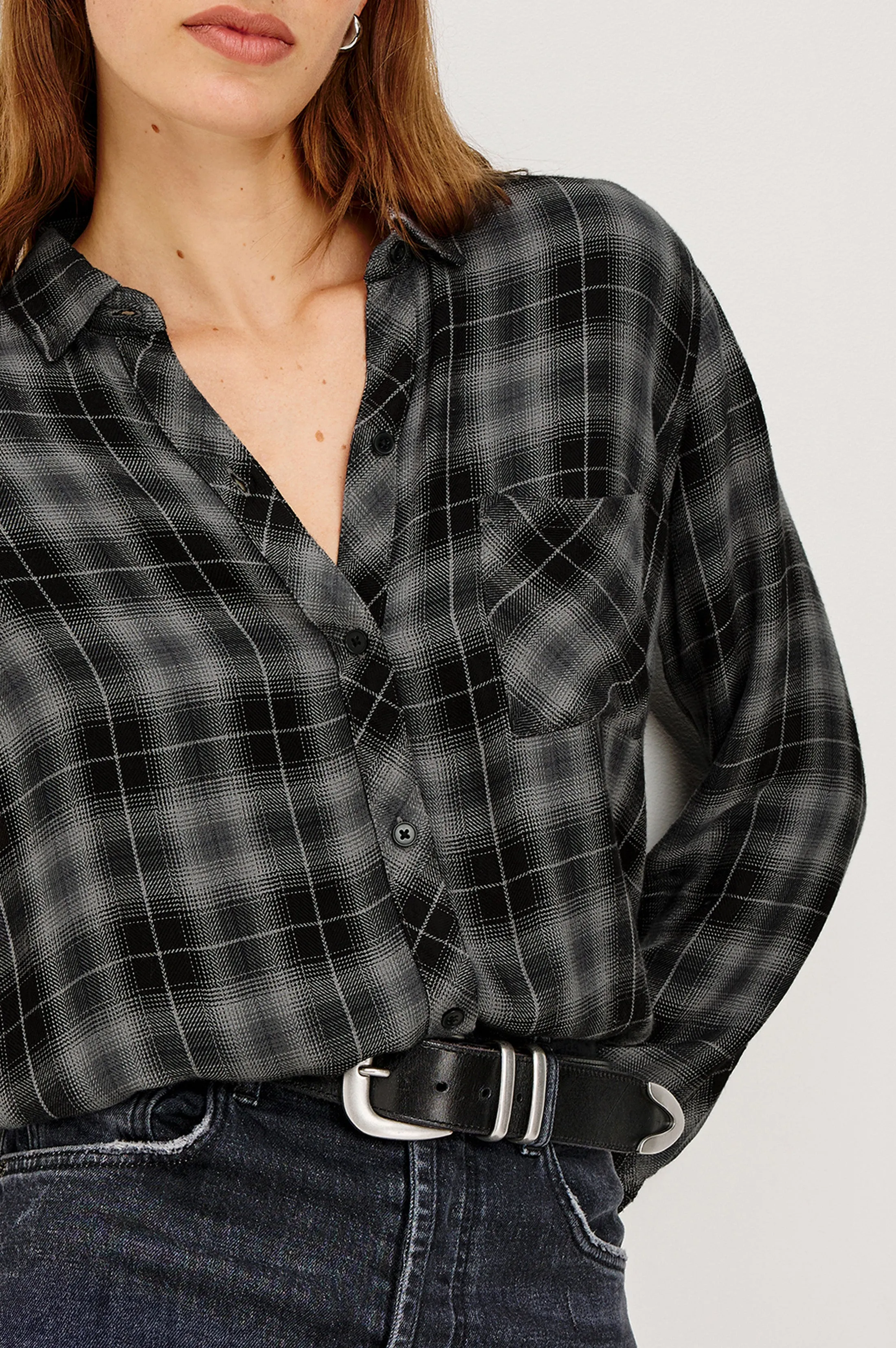 HUNTER SHIRT - CHARCOAL TWILIGHT sold by Rails product image thumbnail 2