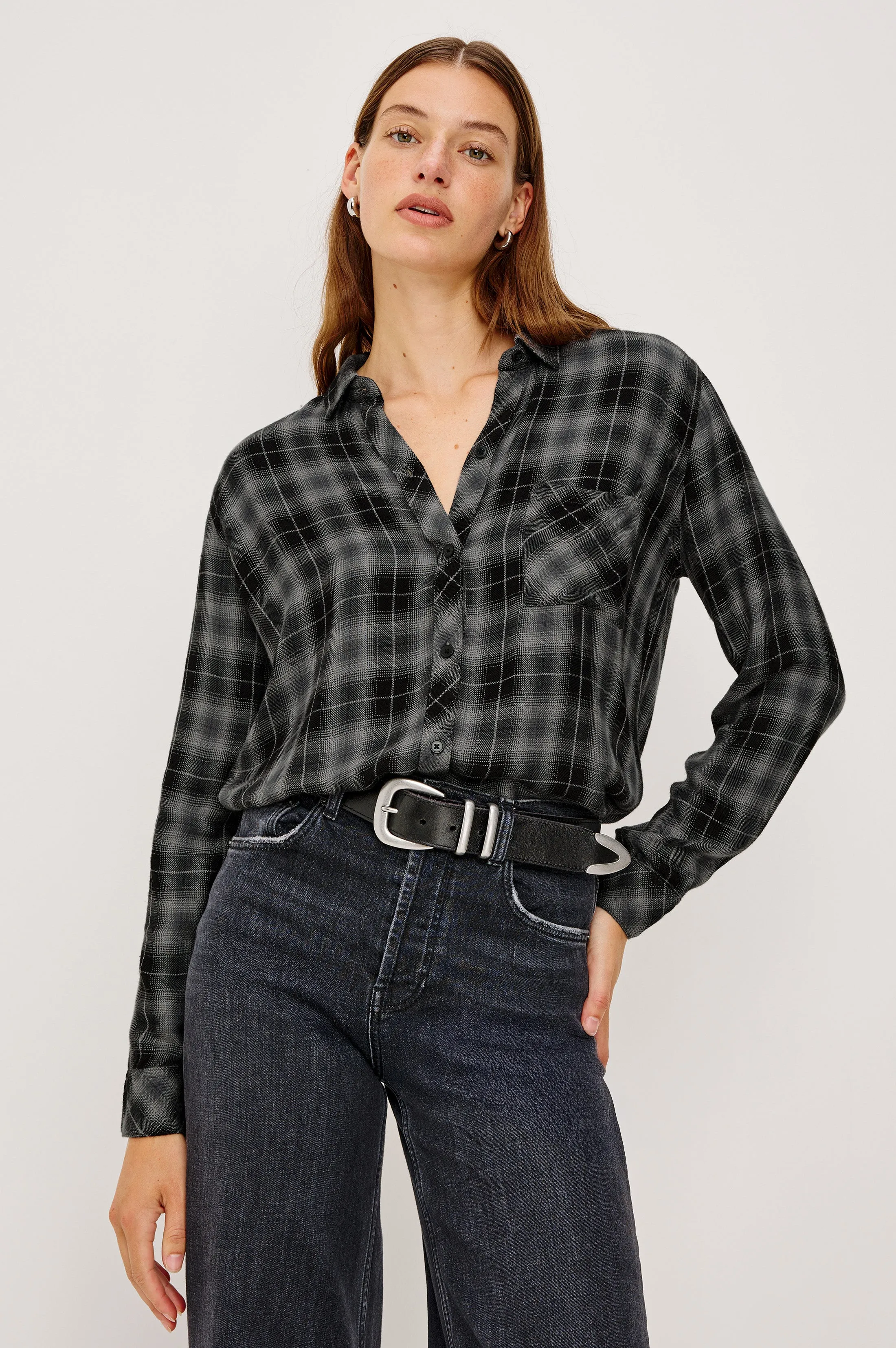 HUNTER SHIRT - CHARCOAL TWILIGHT sold by Rails product image thumbnail 3