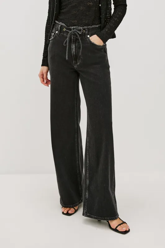 ANGELENO WIDE LEG - ASH BLACK sold by Rails