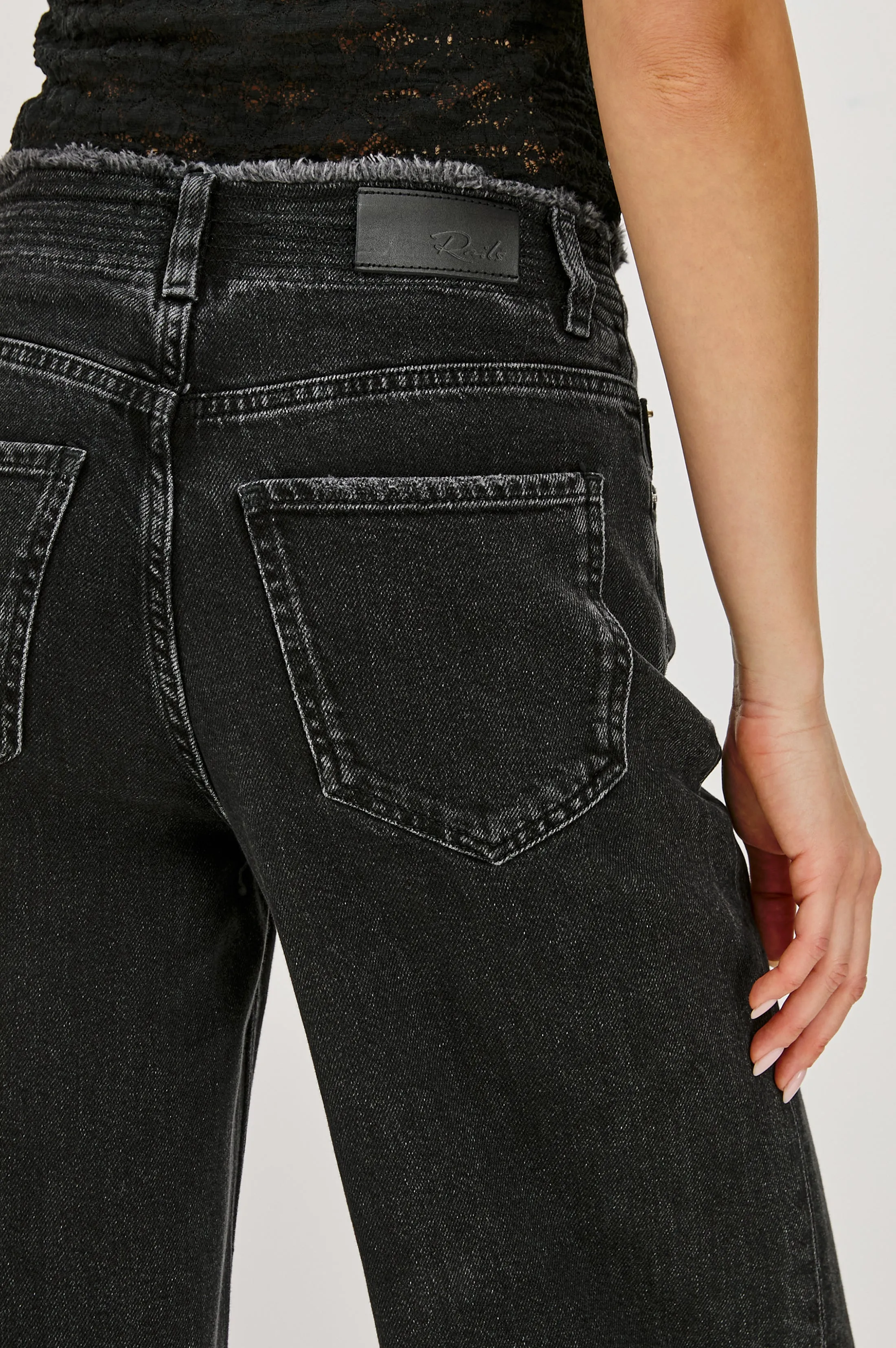 ANGELENO WIDE LEG - ASH BLACK sold by Rails product image thumbnail 2