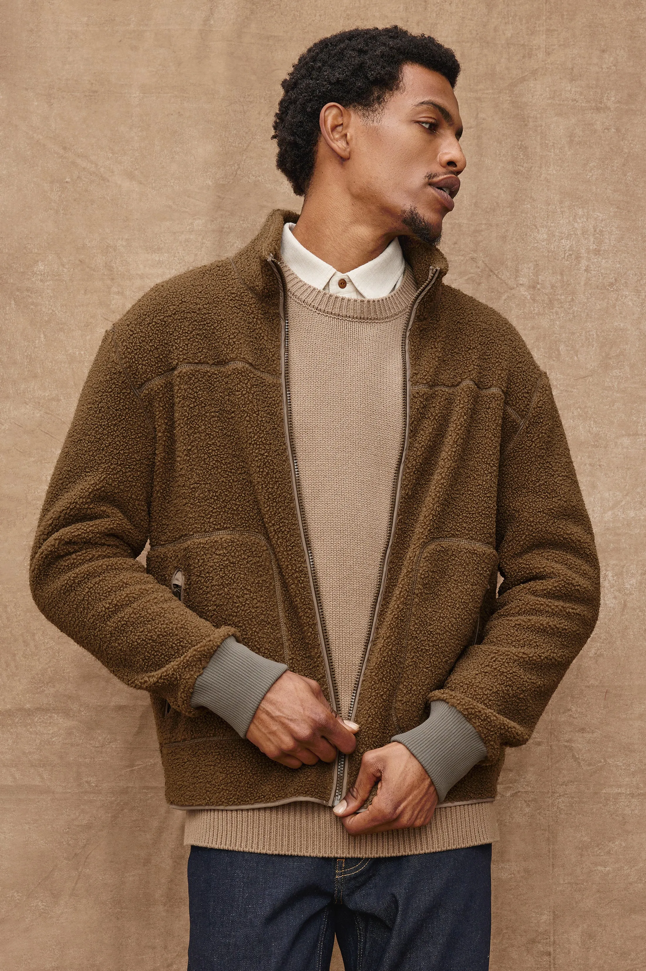 CLARK JACKET - LICHEN sold by Rails