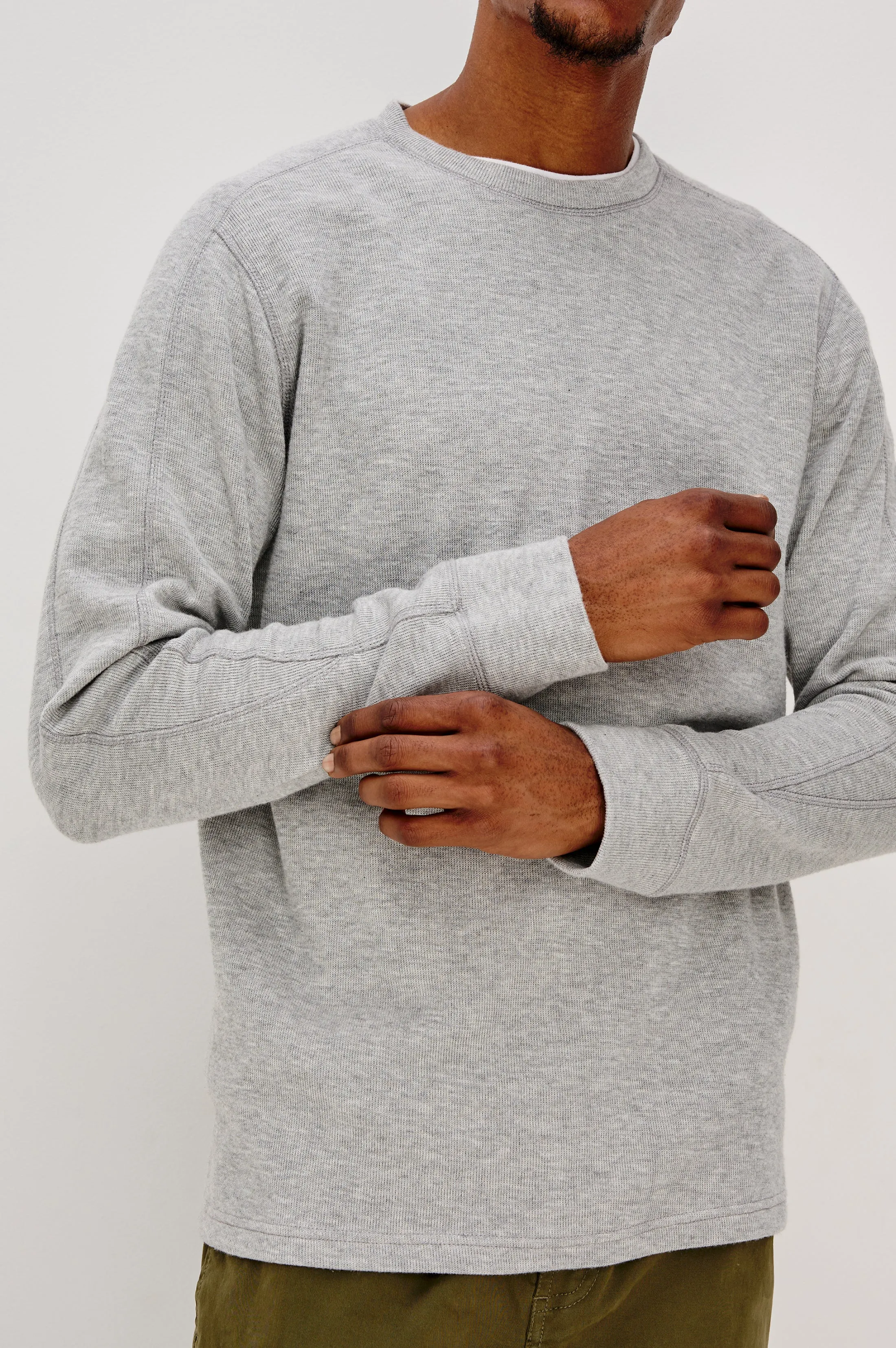RHEESE LONG SLEEVE TEE - GREY HEATHER sold by Rails product image thumbnail 2