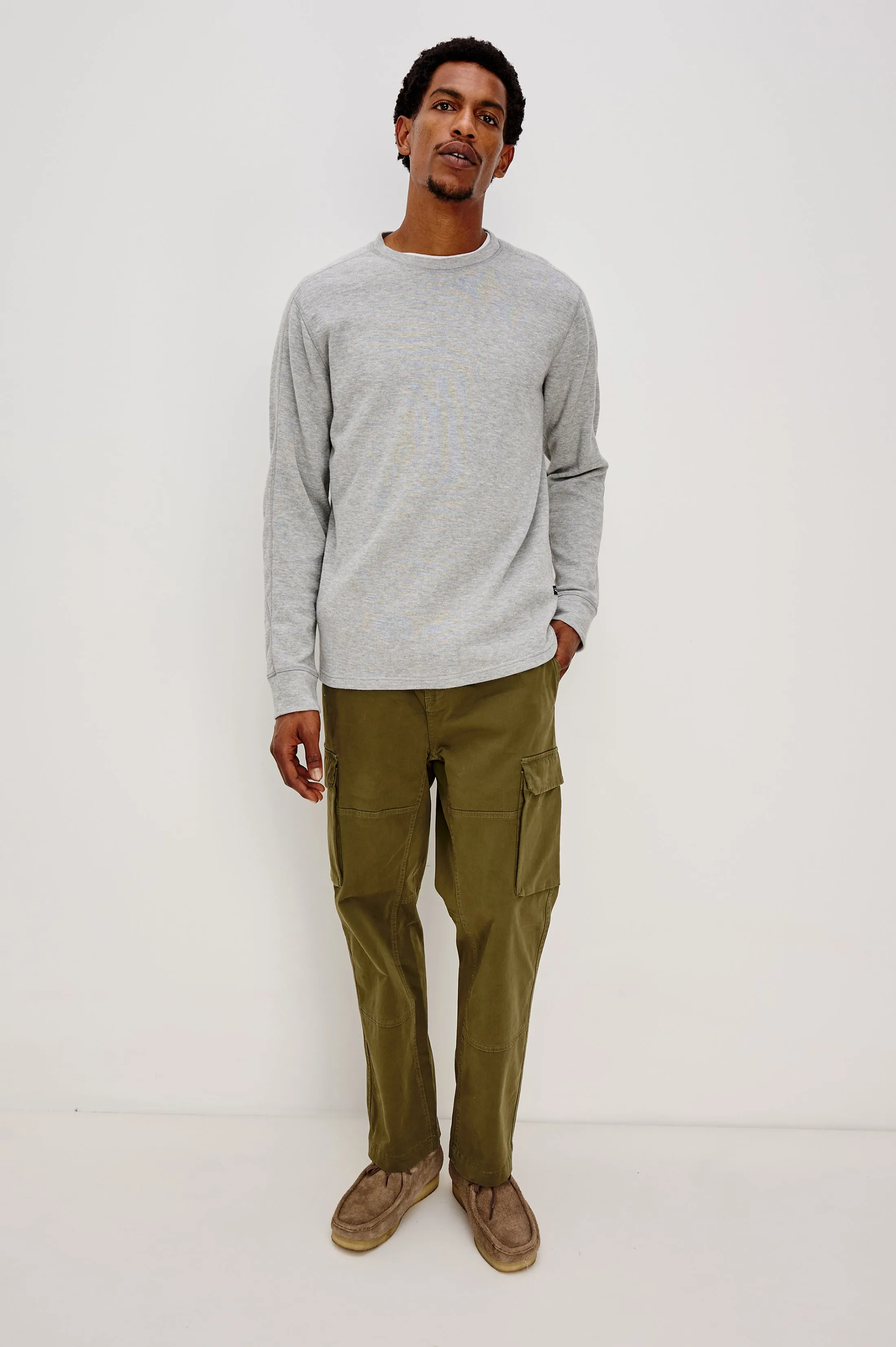 RHEESE LONG SLEEVE TEE - GREY HEATHER sold by Rails product image thumbnail 3