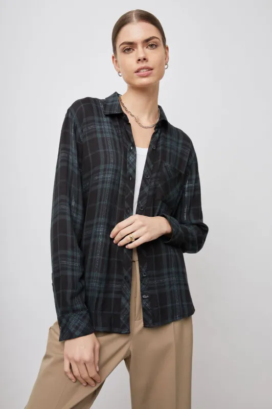 HUNTER SHIRT - FOREST SLATE TINSEL sold by Rails