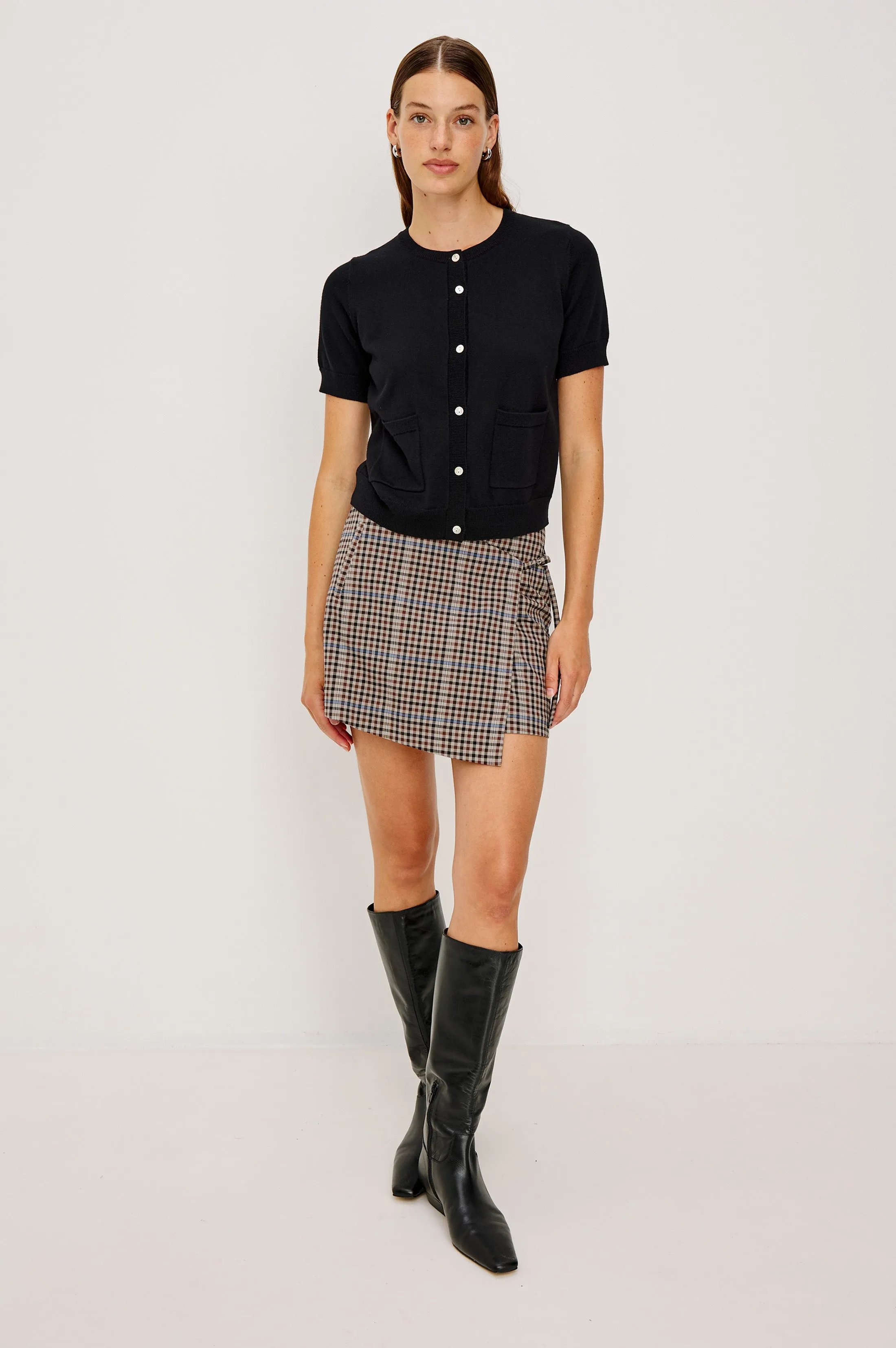 NIAL SKIRT - MOCHA CHECK sold by Rails product image thumbnail 4