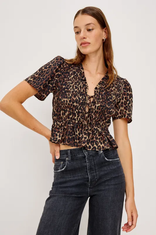 PORTIA TOP - BROWN NALA sold by Rails