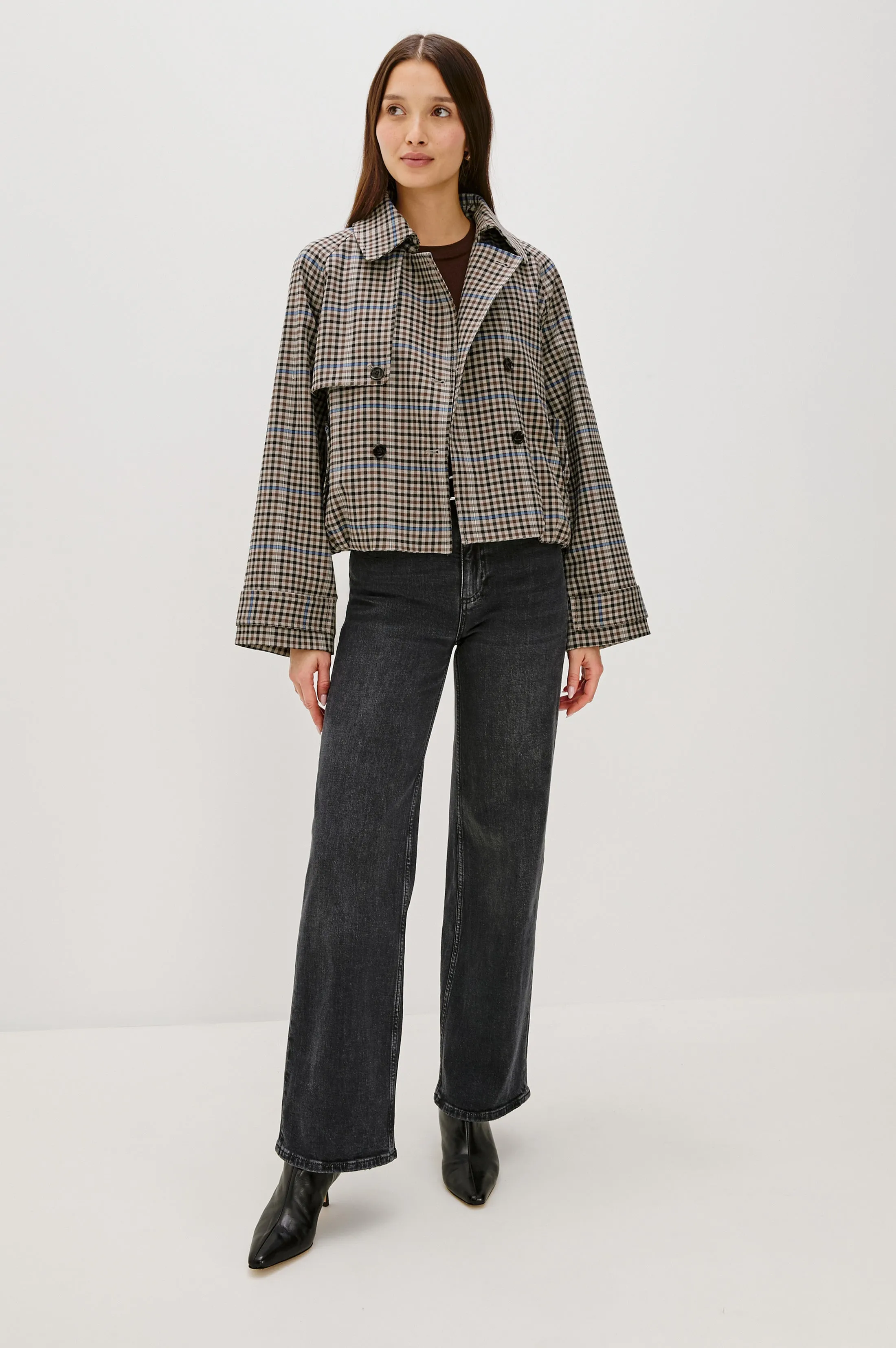 JETT JACKET - MOCHA CHECK sold by Rails product image thumbnail 4