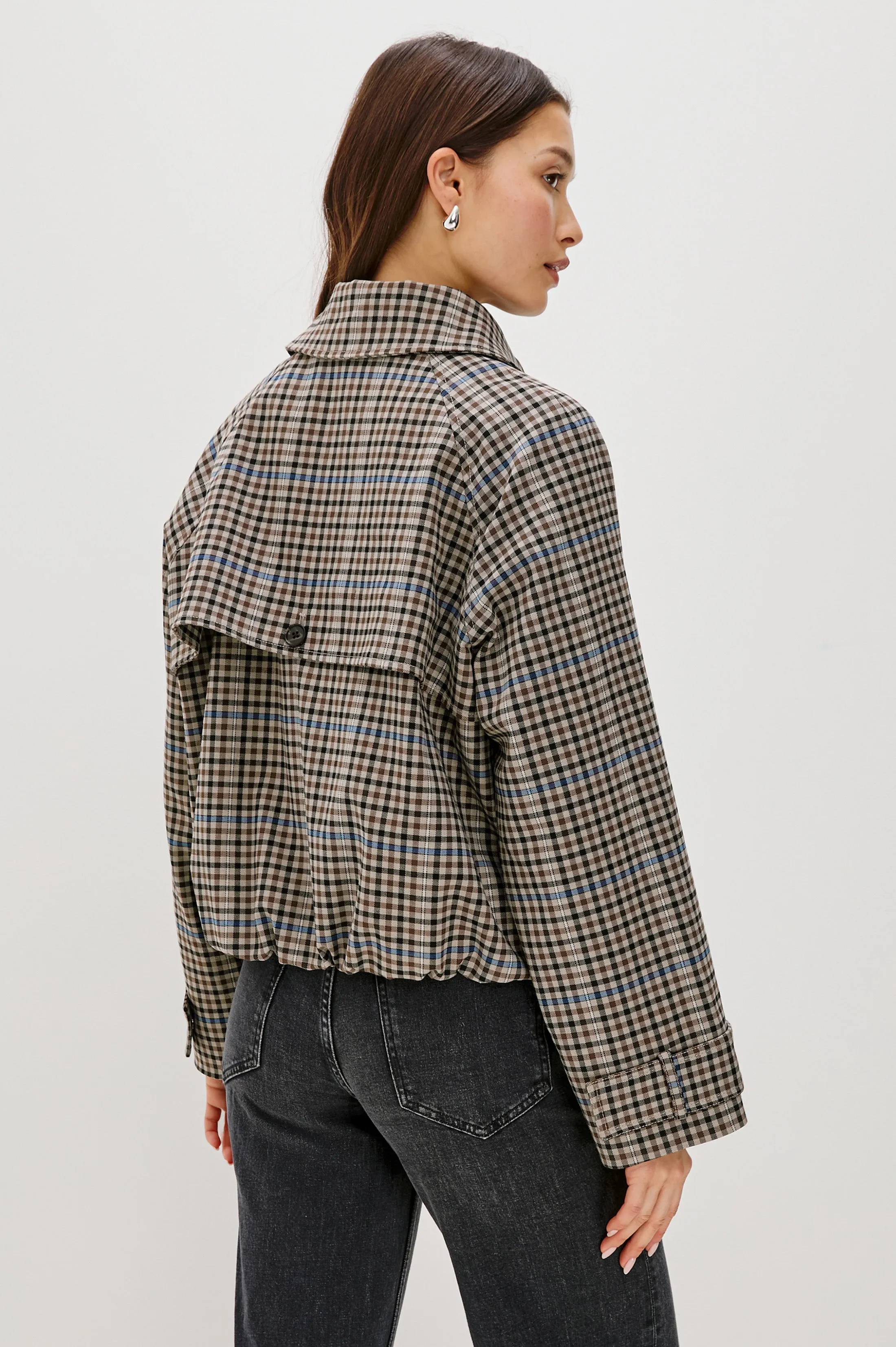 JETT JACKET - MOCHA CHECK sold by Rails product image thumbnail 5