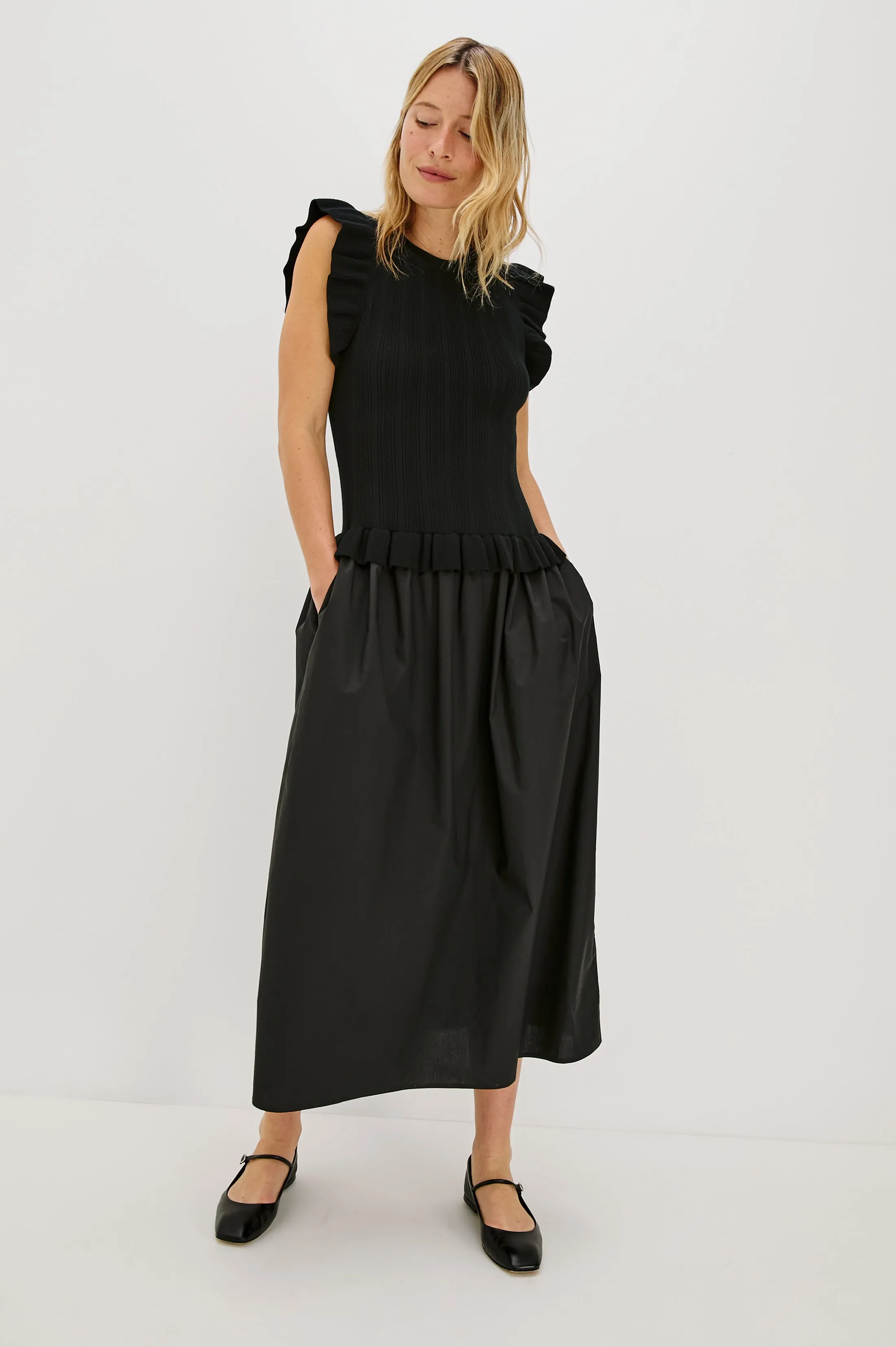 DEIRDRE DRESS - BLACK sold by Rails