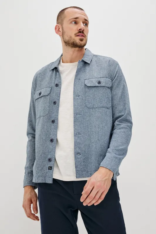 HAYES SHIRT JACKET - BLUE MIRAGE sold by Rails