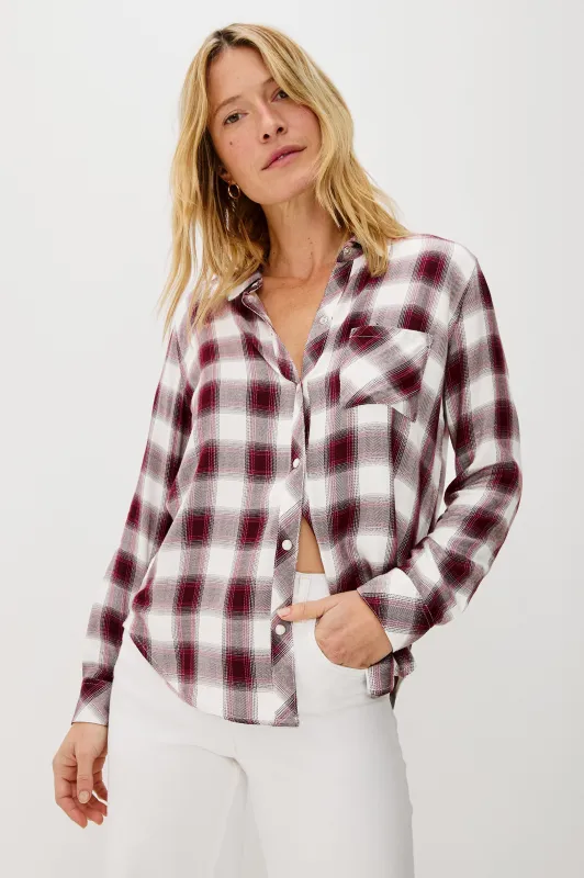 HUNTER SHIRT - RASPBERRY WINE sold by Rails