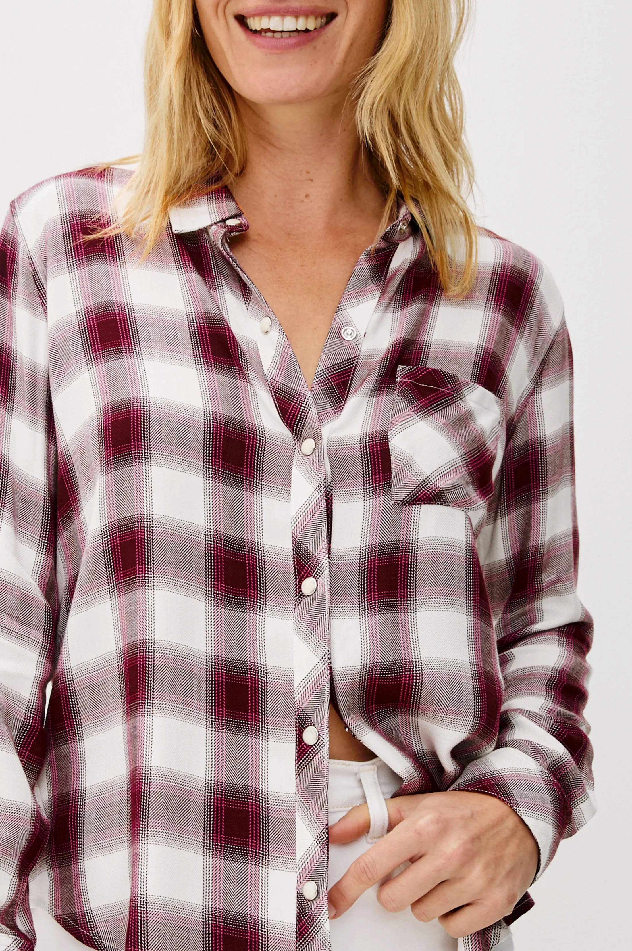 HUNTER SHIRT - RASPBERRY WINE sold by Rails product image thumbnail 2