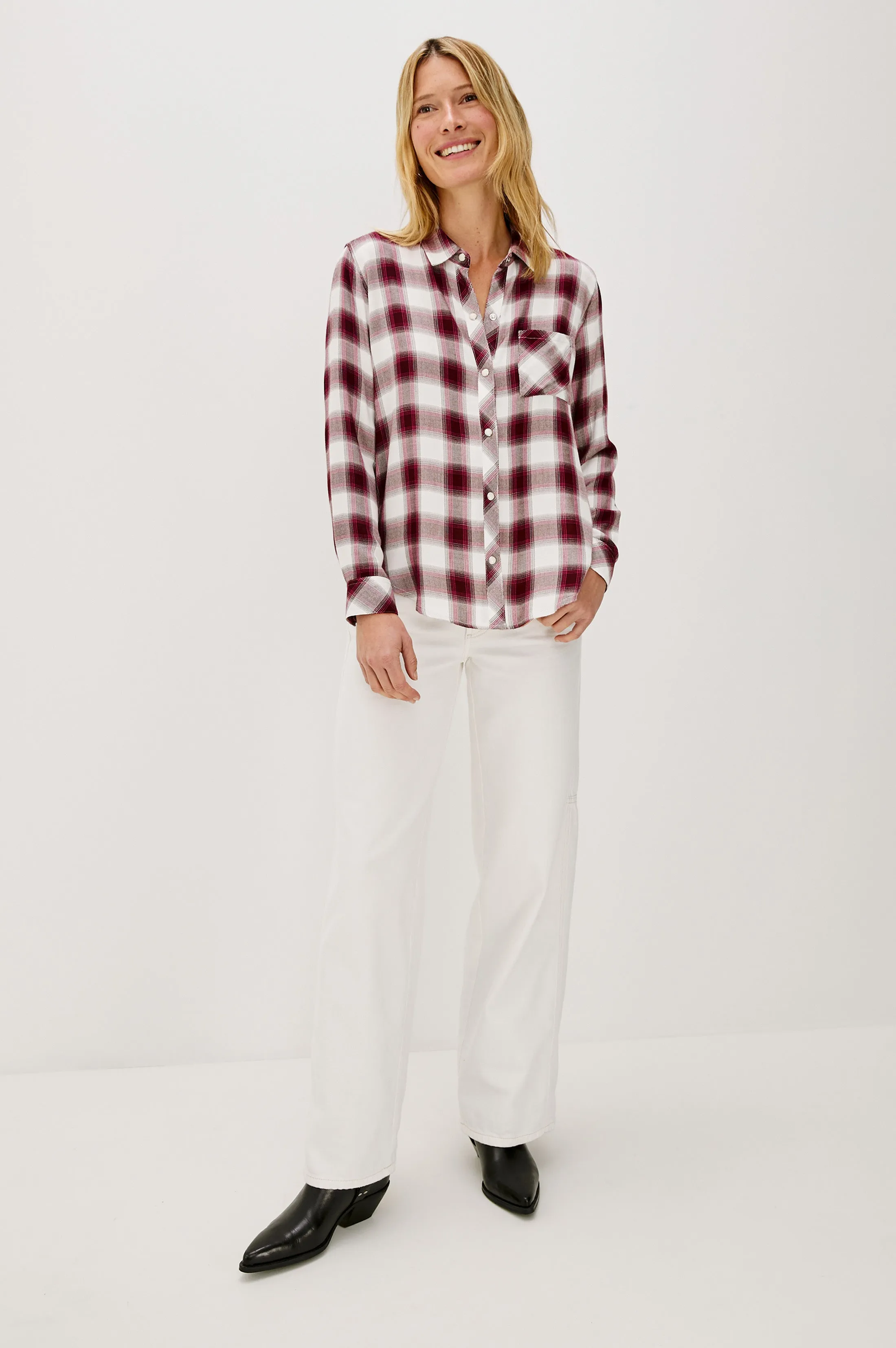 HUNTER SHIRT - RASPBERRY WINE sold by Rails product image thumbnail 3