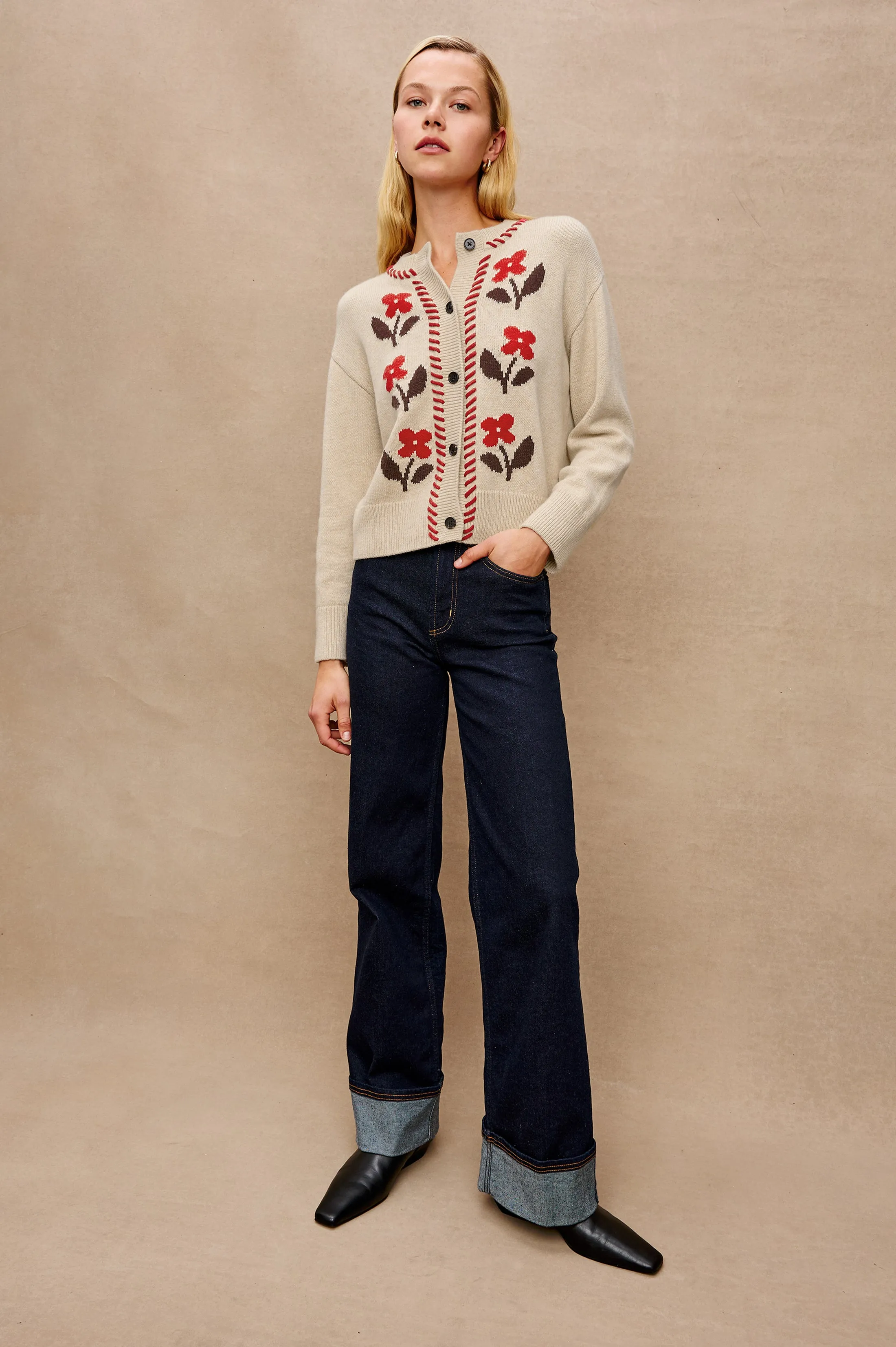 MAVIE CARDIGAN - CARMINE FLORAL sold by Rails product image thumbnail 4