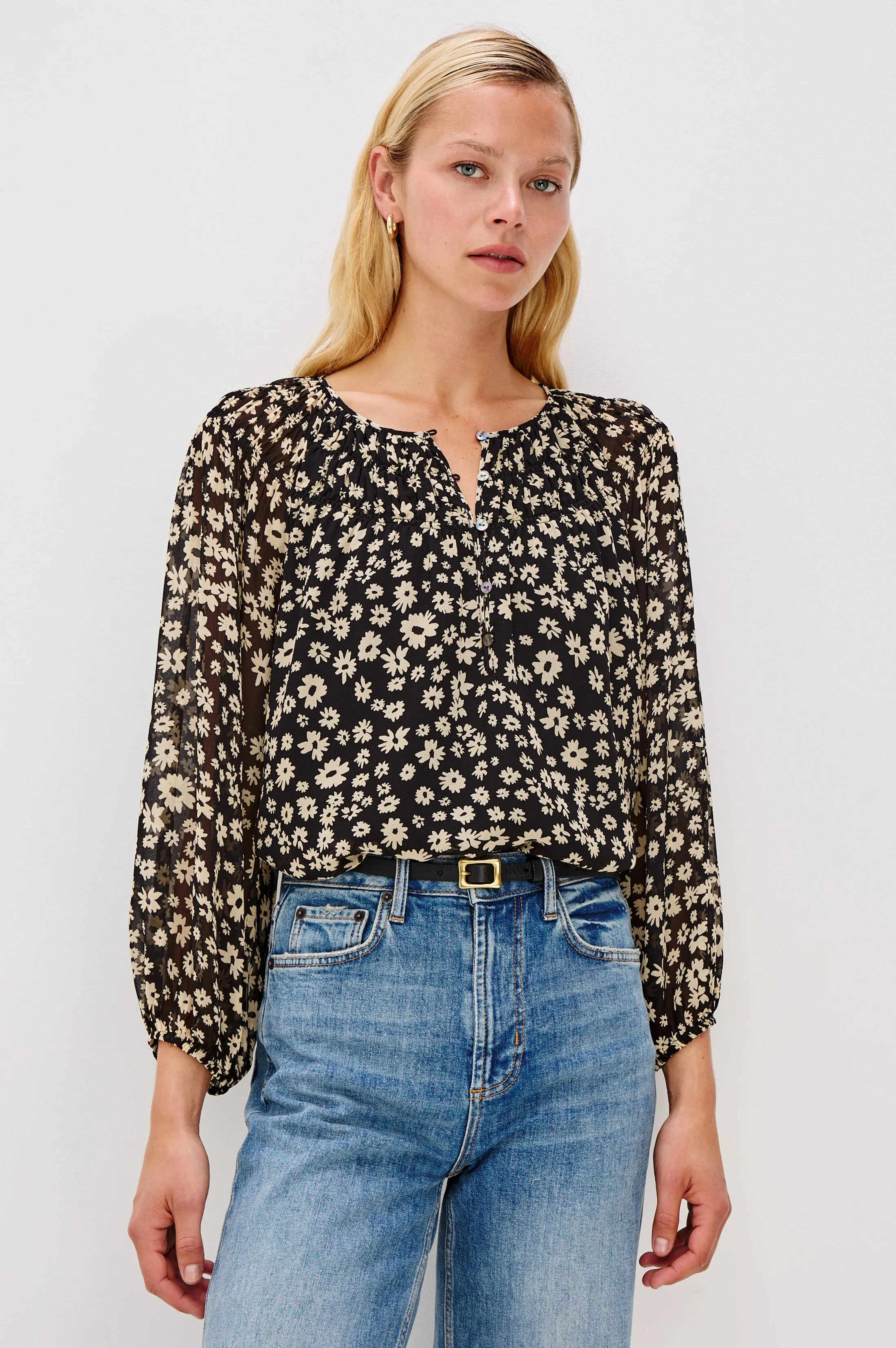 ISOLDE TOP - SUN DAISIES sold by Rails product image thumbnail 3