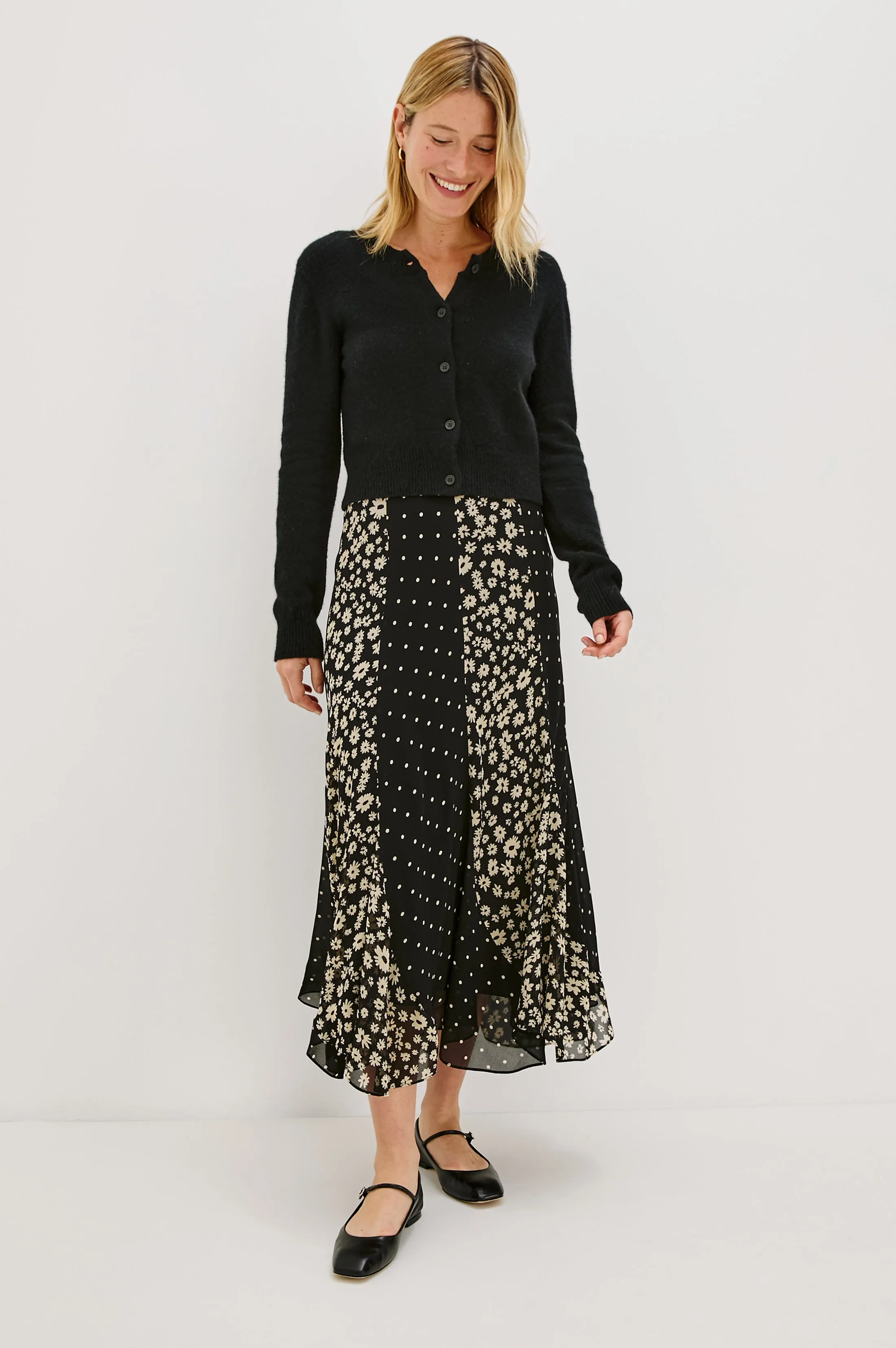 FELINA SKIRT - DAISY DOT COMBO sold by Rails