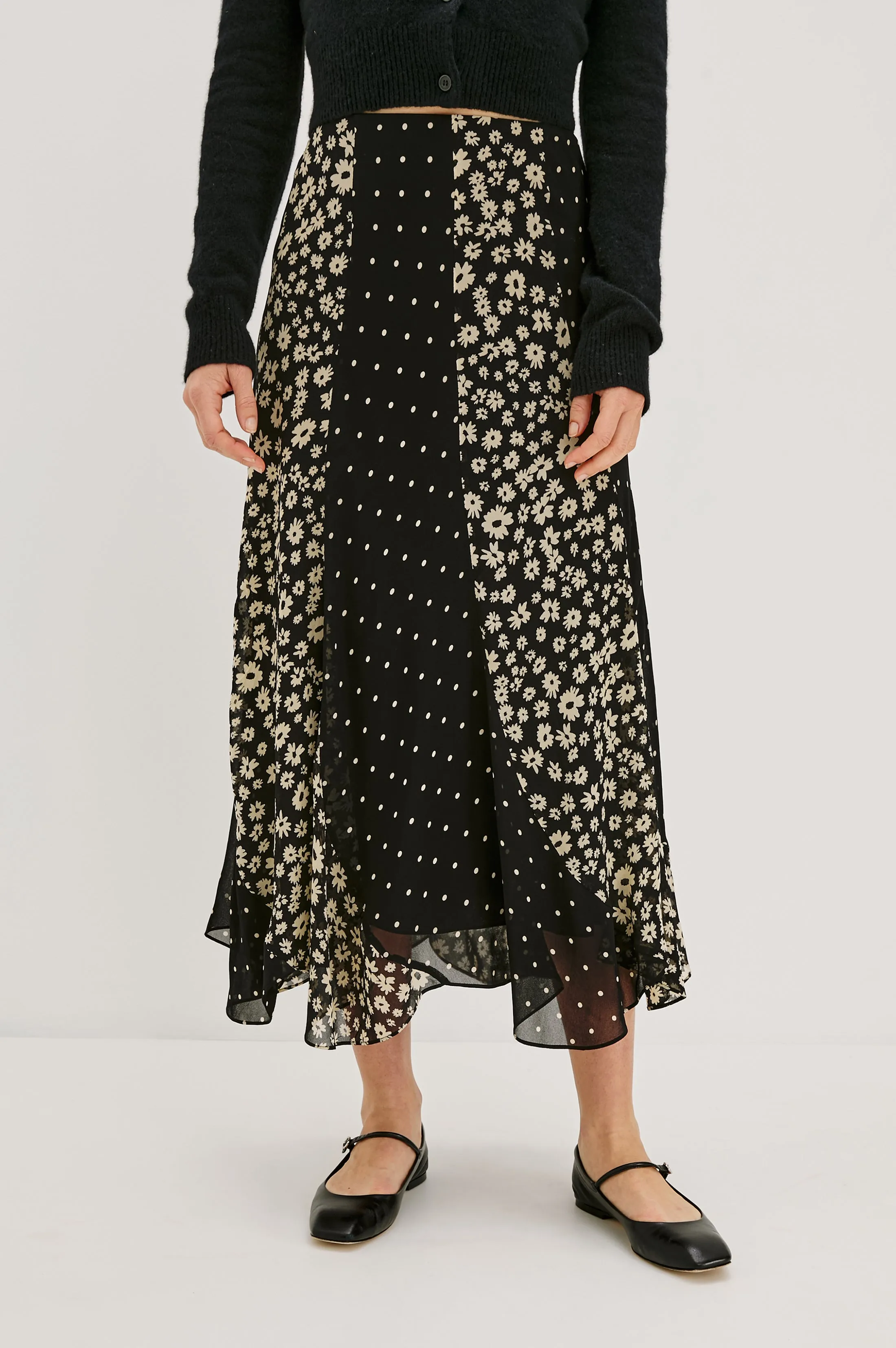 FELINA SKIRT - DAISY DOT COMBO sold by Rails product image thumbnail 3