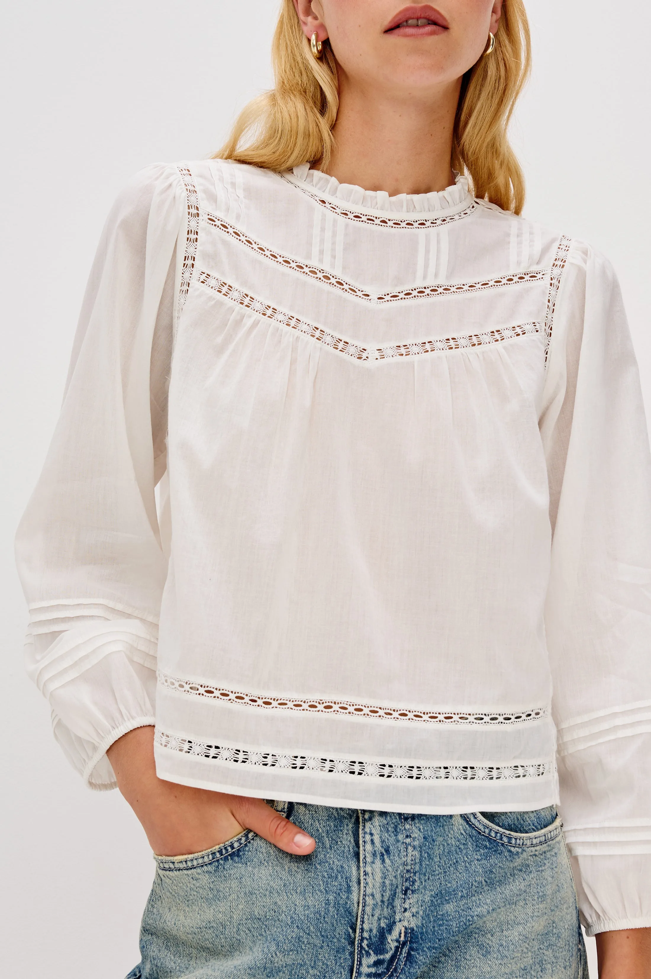 REYNA TOP - WHITE sold by Rails product image thumbnail 3