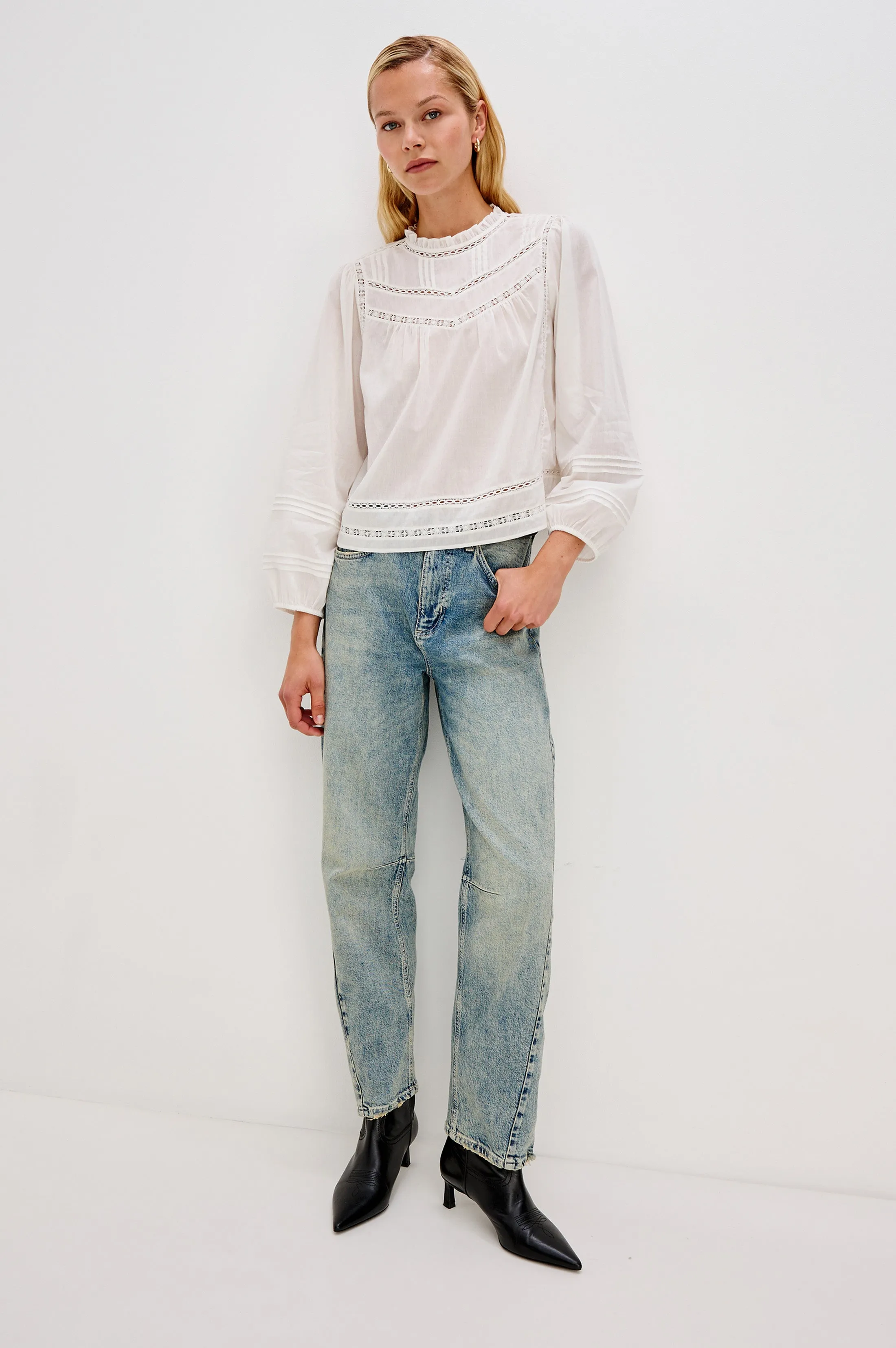 REYNA TOP - WHITE sold by Rails product image thumbnail 4