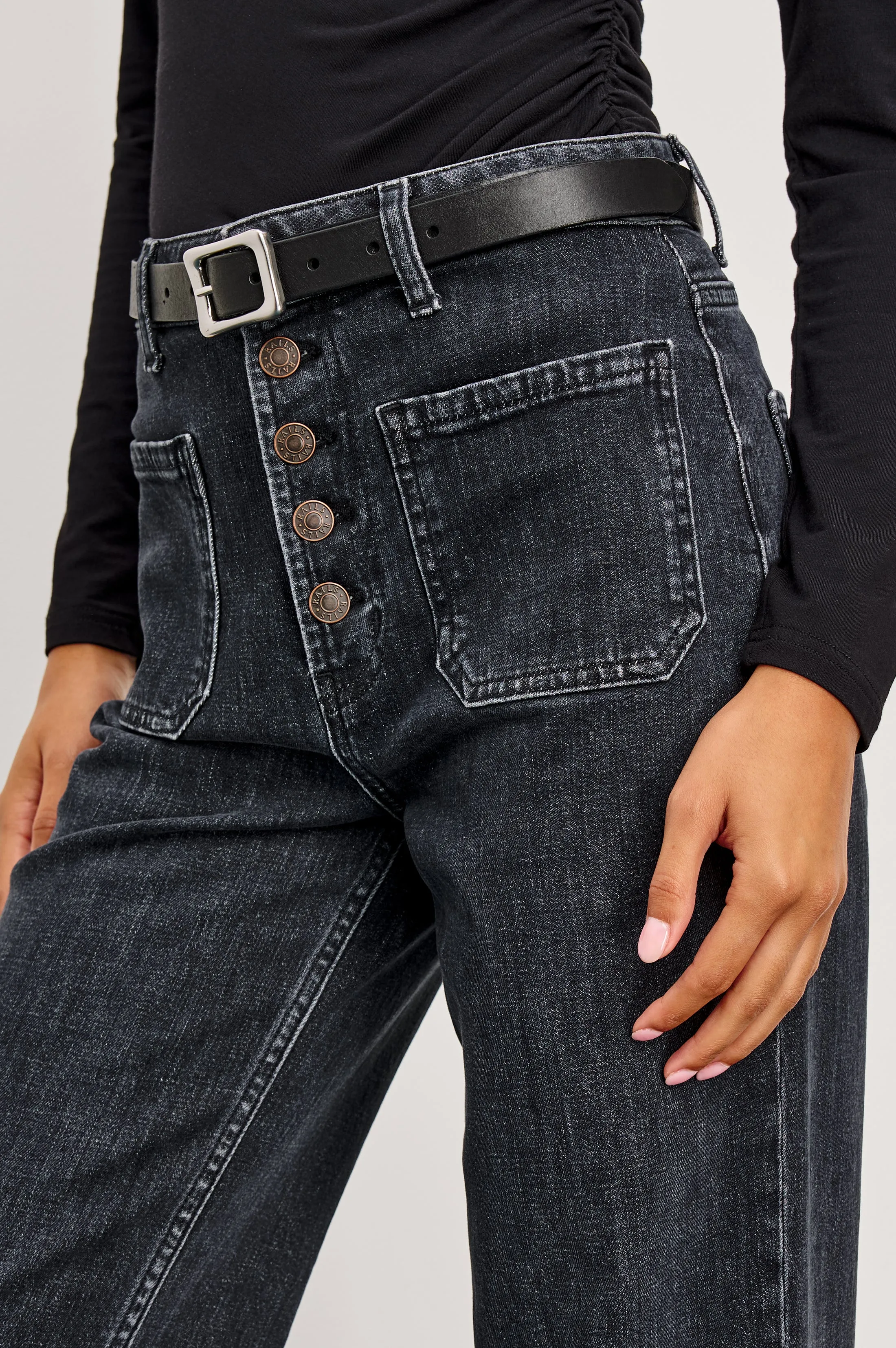 ALAMITOS FLARED TROUSER - BLACK PEARL sold by Rails product image thumbnail 3