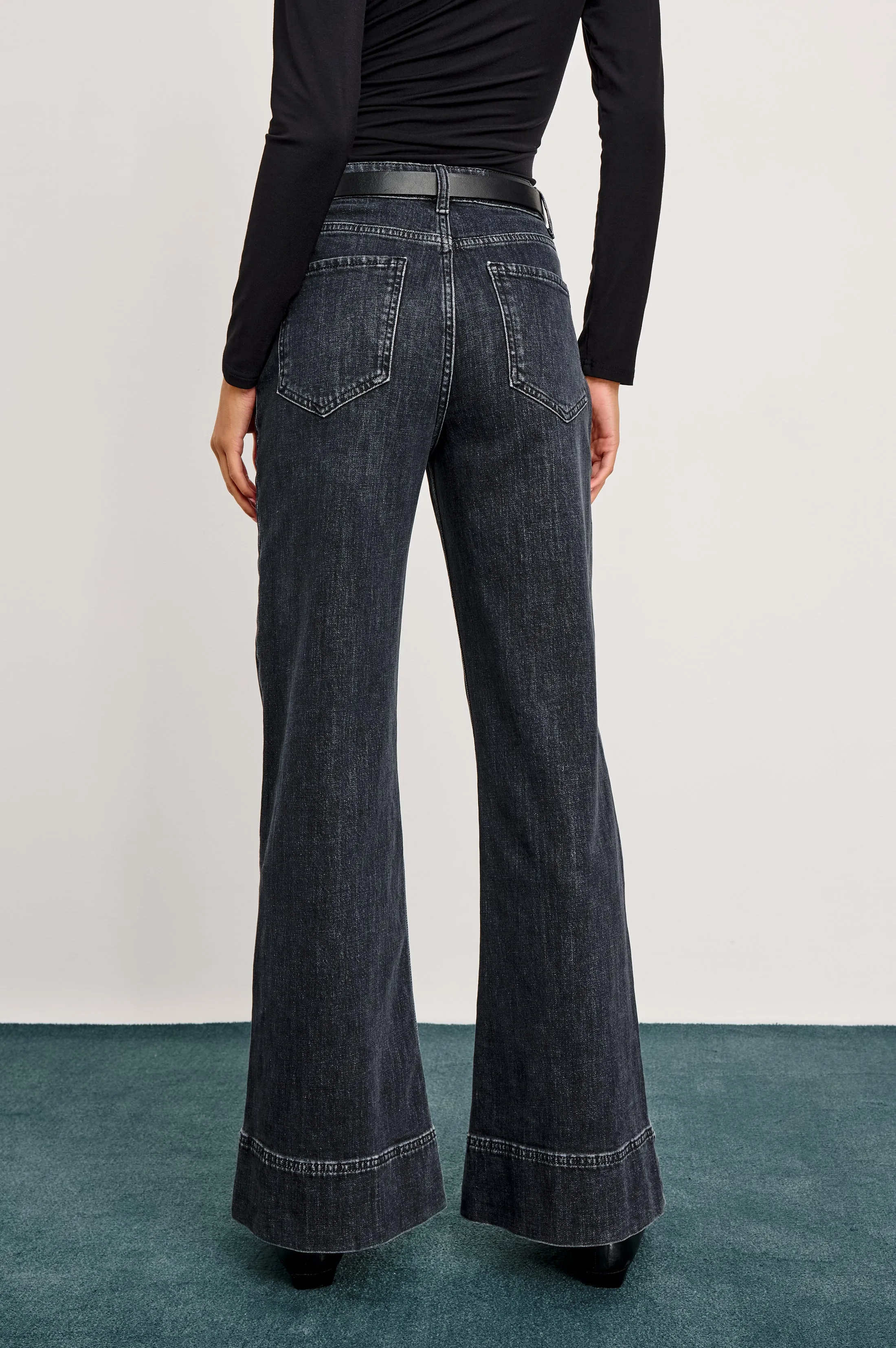 ALAMITOS FLARED TROUSER - BLACK PEARL sold by Rails product image thumbnail 5