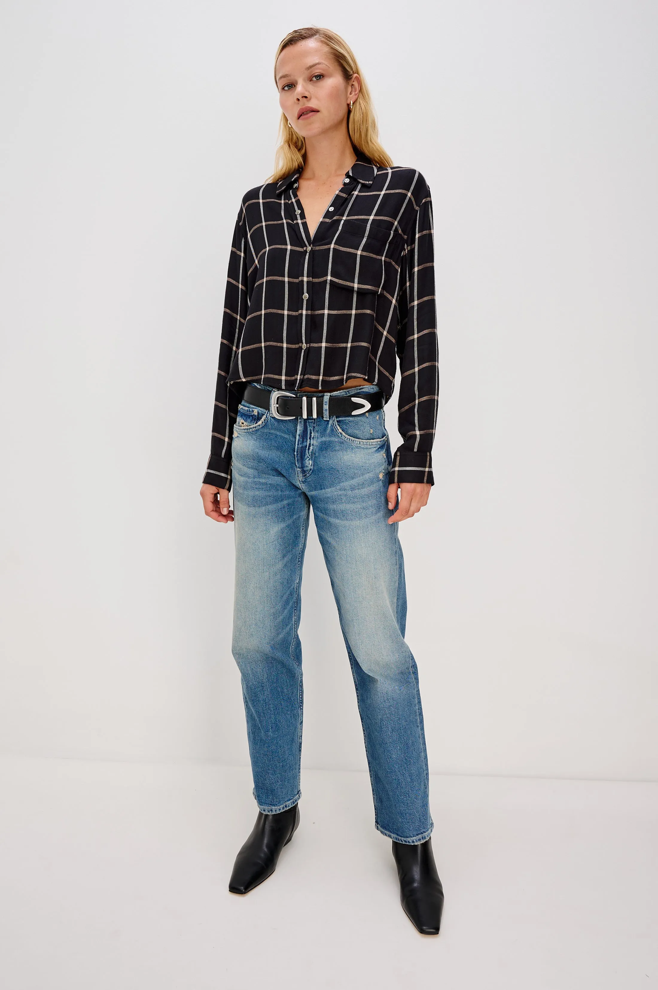 MALIN SHIRT - ONYX SAND BIRCH sold by Rails product image thumbnail 3