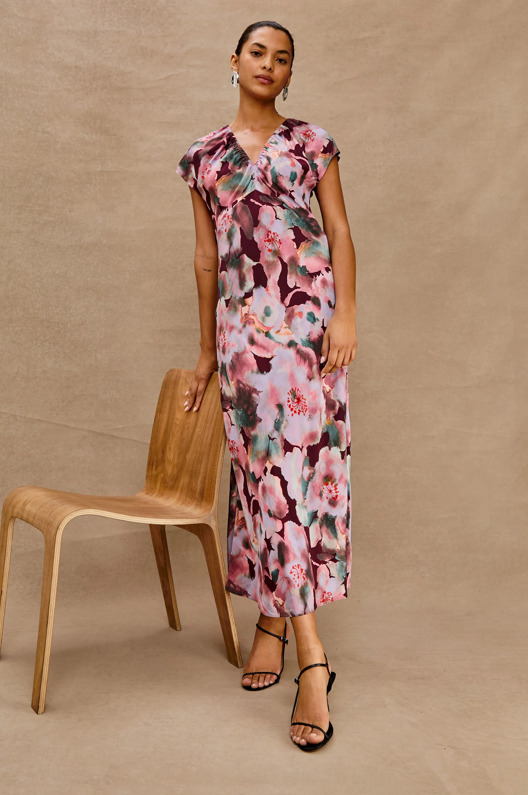 KOURT DRESS - MAGENTA VERBENA sold by Rails product image thumbnail 3