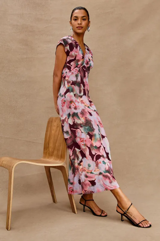 KOURT DRESS - MAGENTA VERBENA sold by Rails