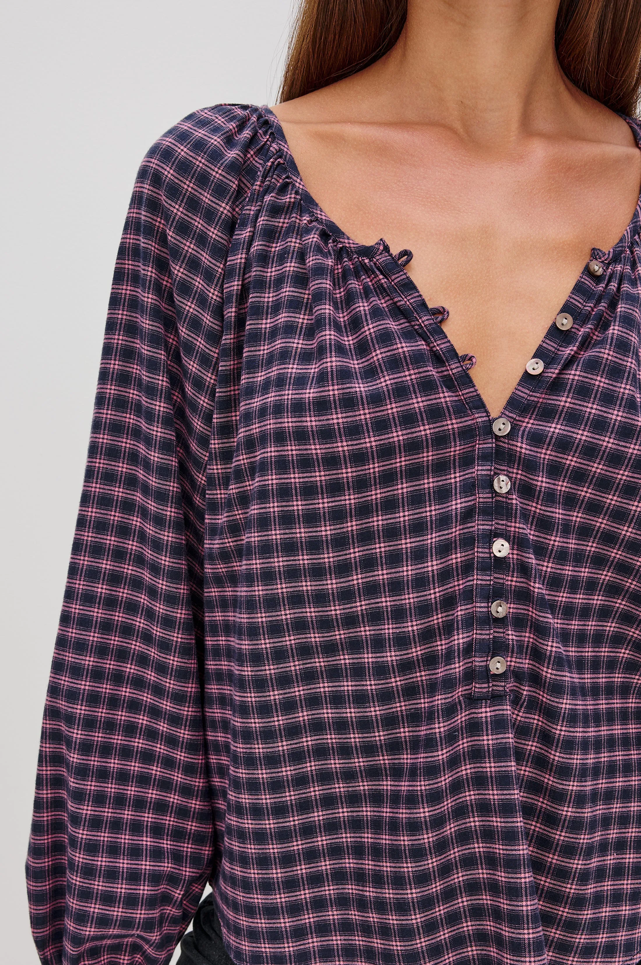 INDI TOP - ROSE CHECK sold by Rails product image thumbnail 2