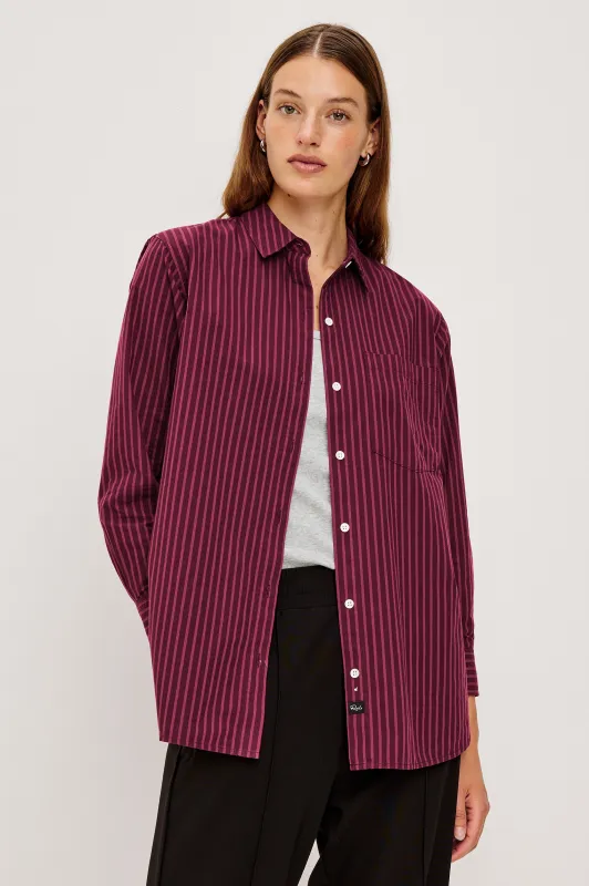 ELSA SHIRT - MULBERRY STRIPE sold by Rails