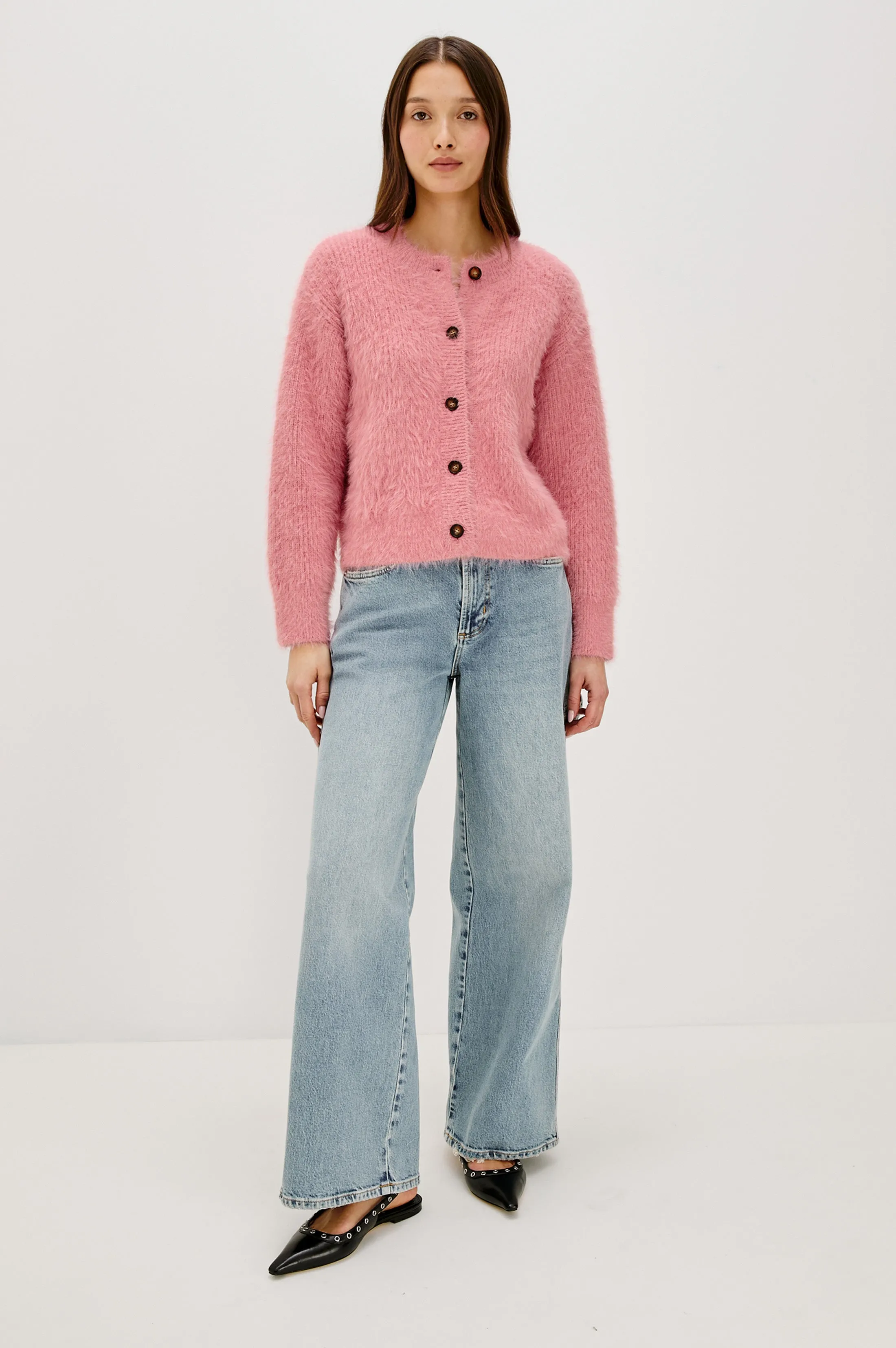 MELO CARDIGAN - HEATHER PINK sold by Rails product image thumbnail 3