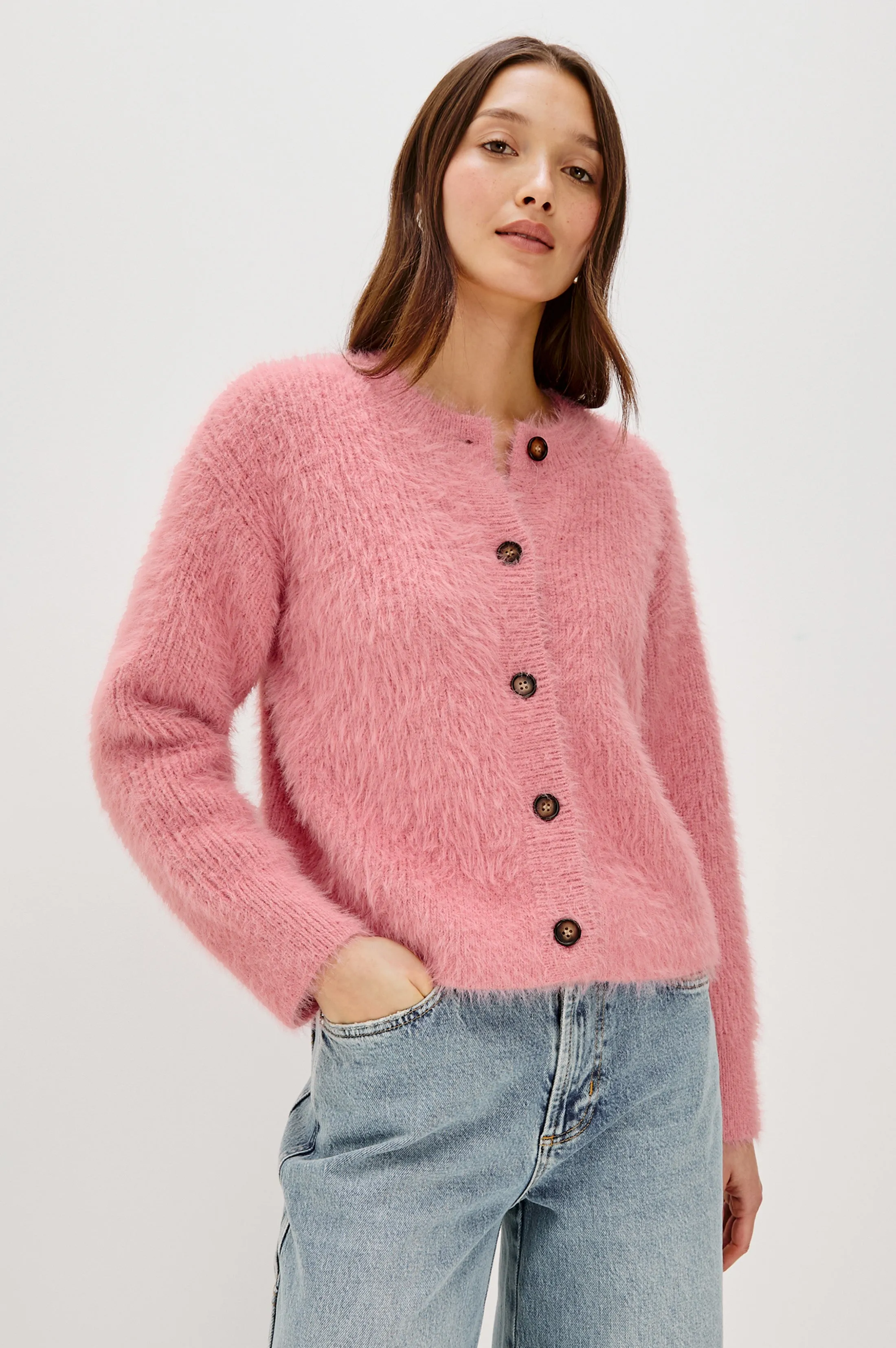 MELO CARDIGAN - HEATHER PINK sold by Rails product image thumbnail 4