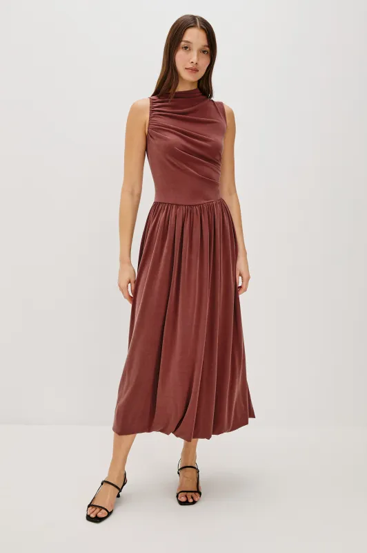 BRINA DRESS - OXBLOOD sold by Rails