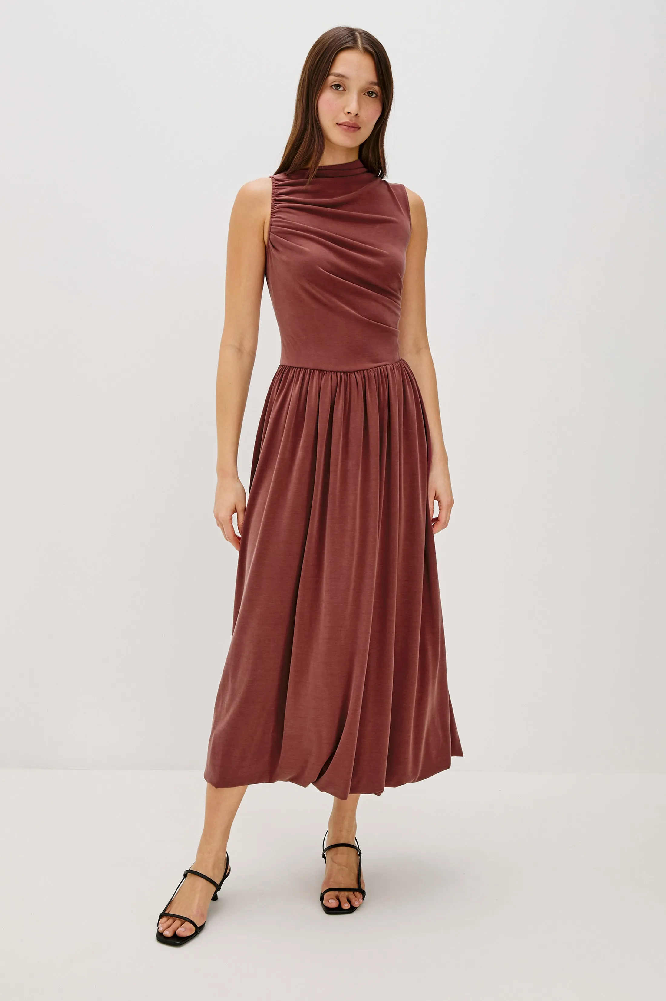 BRINA DRESS - OXBLOOD sold by Rails