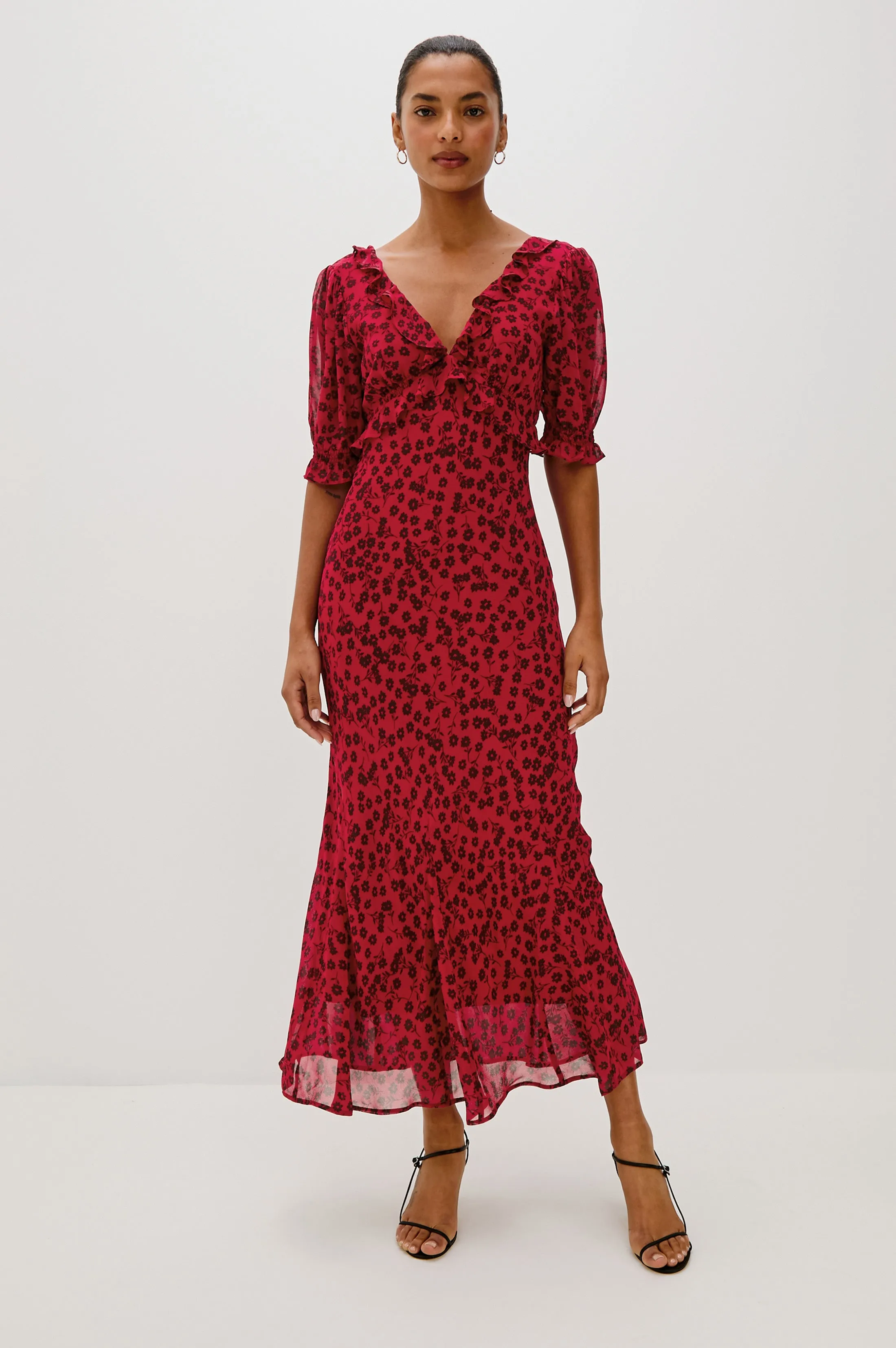 ANNMARIE DRESS - CARMINE DAISIES sold by Rails product image thumbnail 4