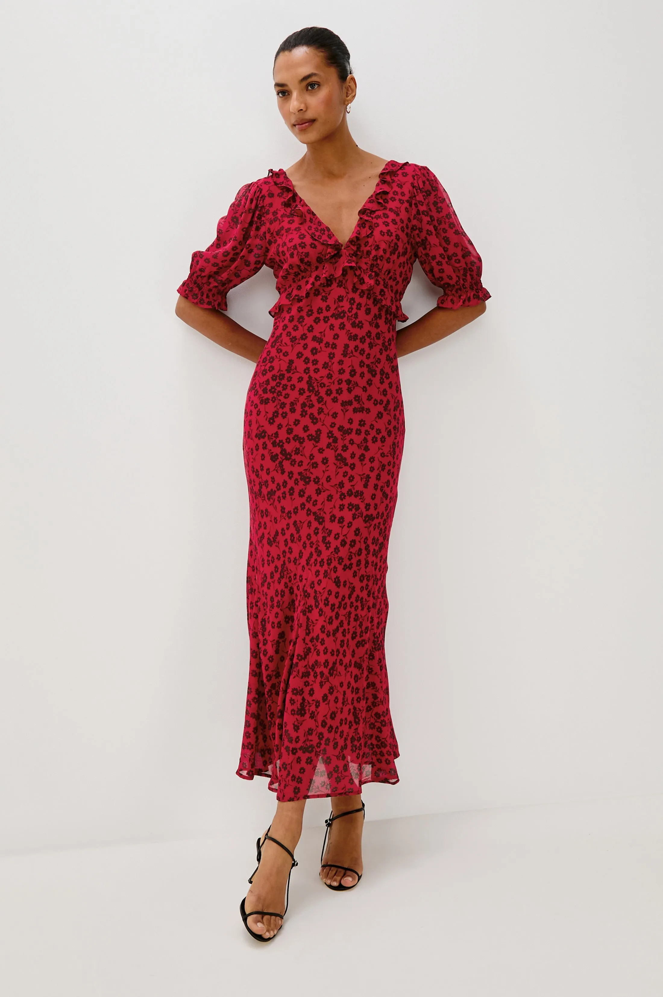 ANNMARIE DRESS - CARMINE DAISIES sold by Rails product image thumbnail 3
