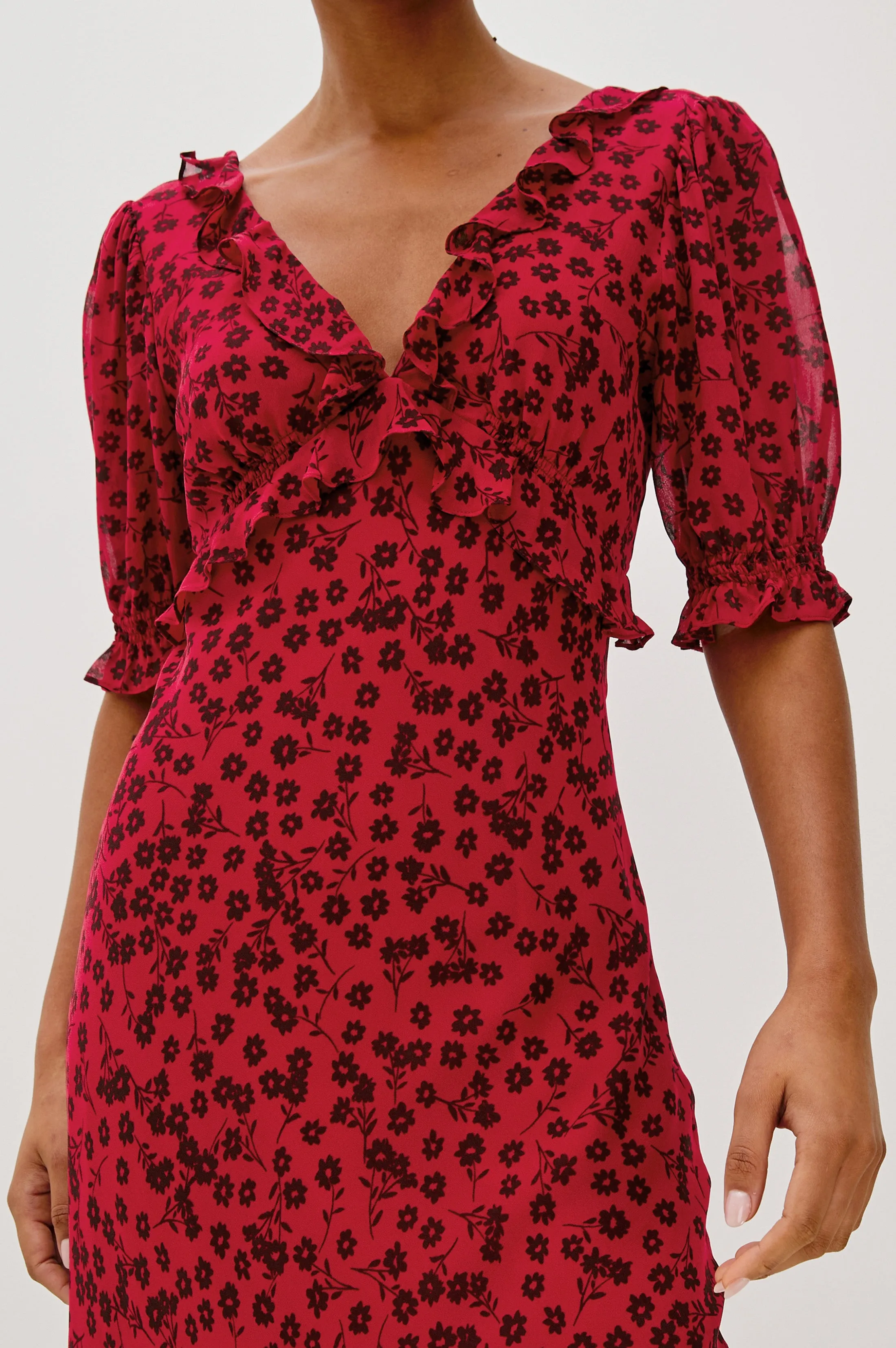 ANNMARIE DRESS - CARMINE DAISIES sold by Rails product image thumbnail 2
