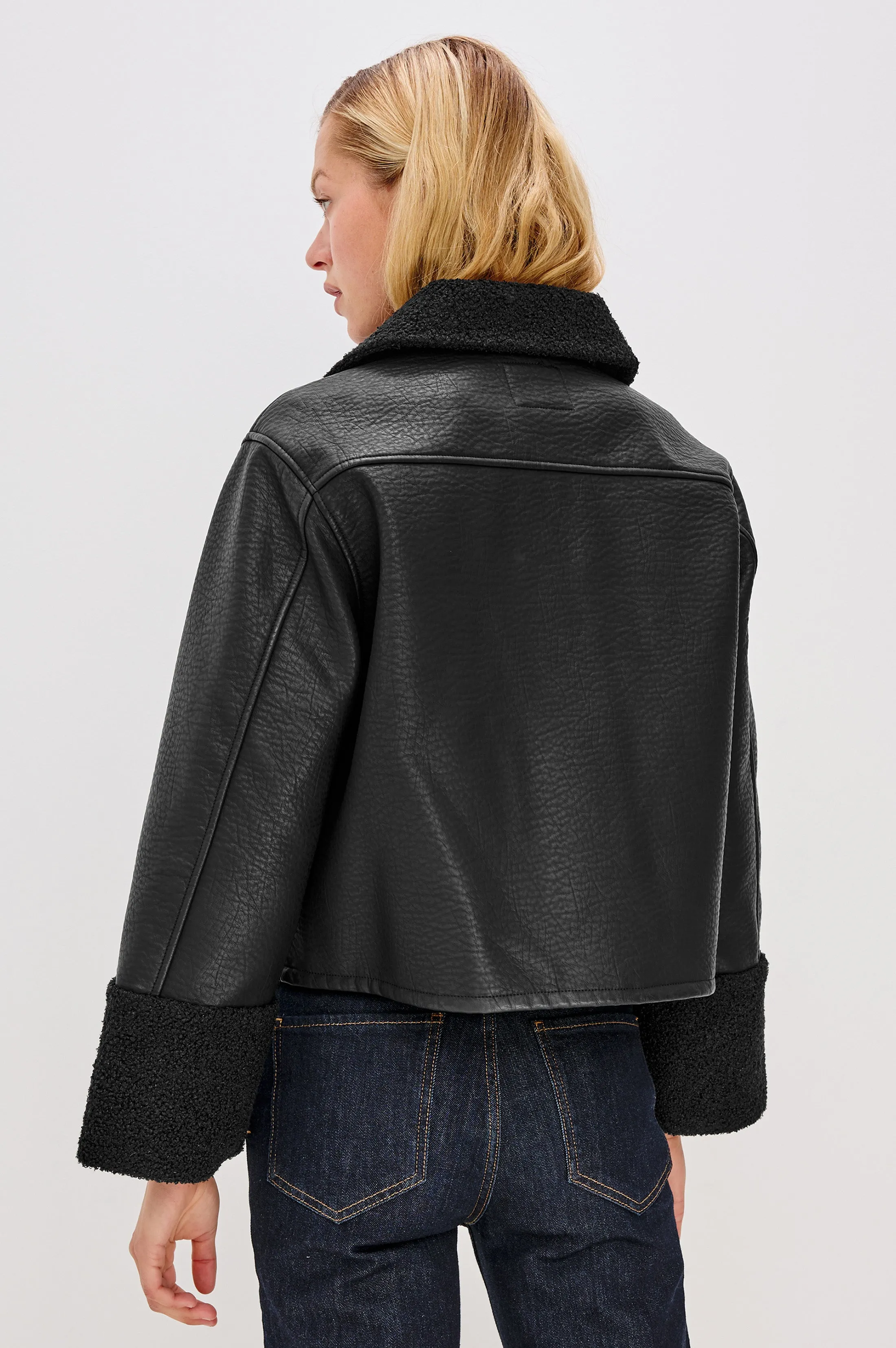 DRIA JACKET - BLACK SHEARLING sold by Rails product image thumbnail 5