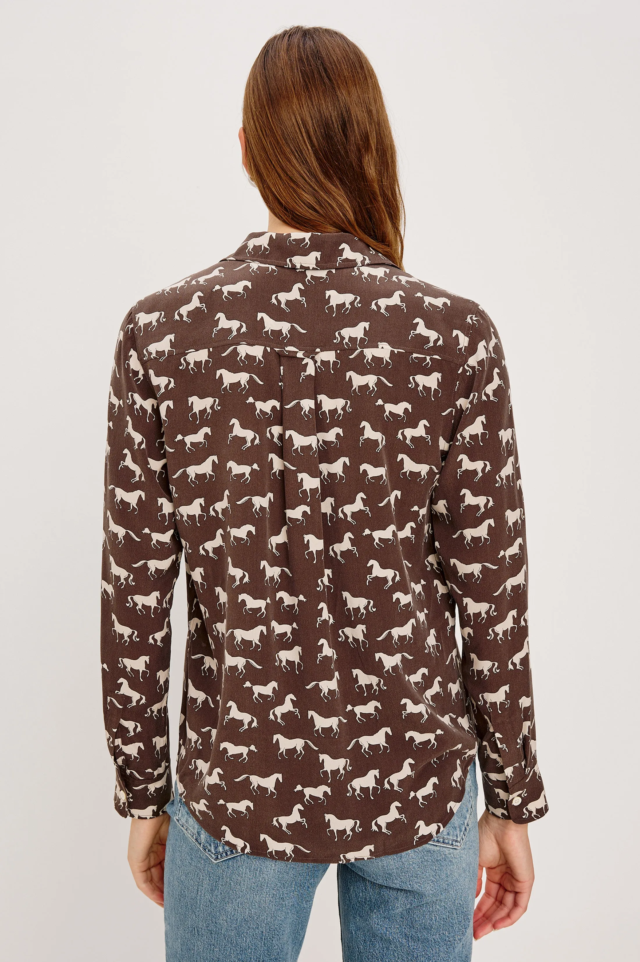 KATE SHIRT - IVORY HORSES sold by Rails product image thumbnail 5