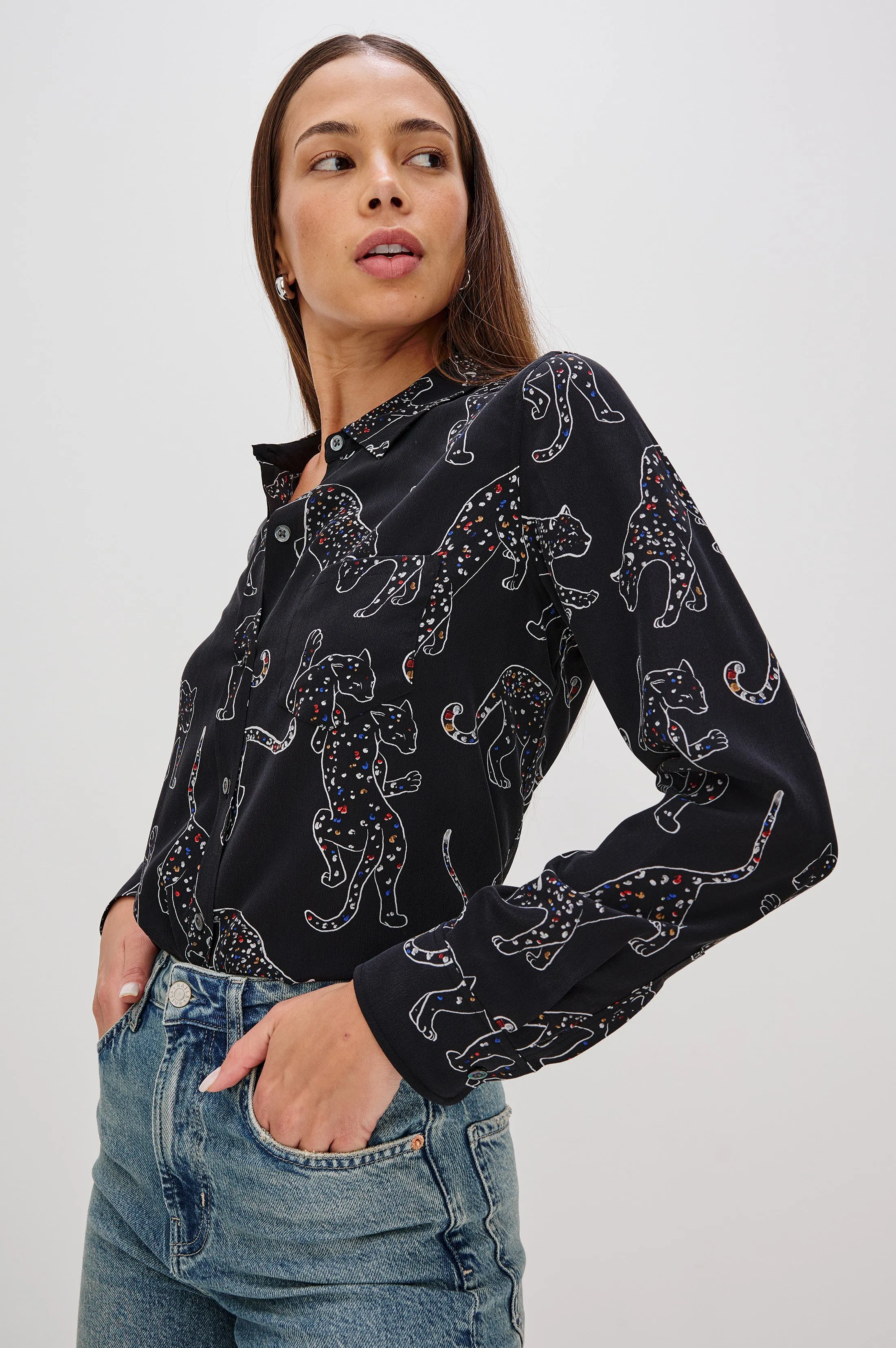 KATE SHIRT - BLACK JAGUARS sold by Rails product image thumbnail 4