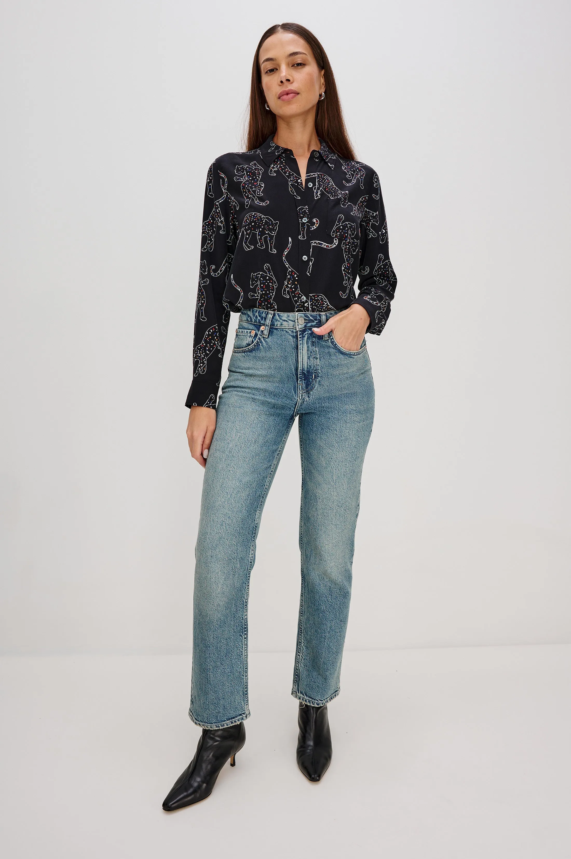 KATE SHIRT - BLACK JAGUARS sold by Rails product image thumbnail 3