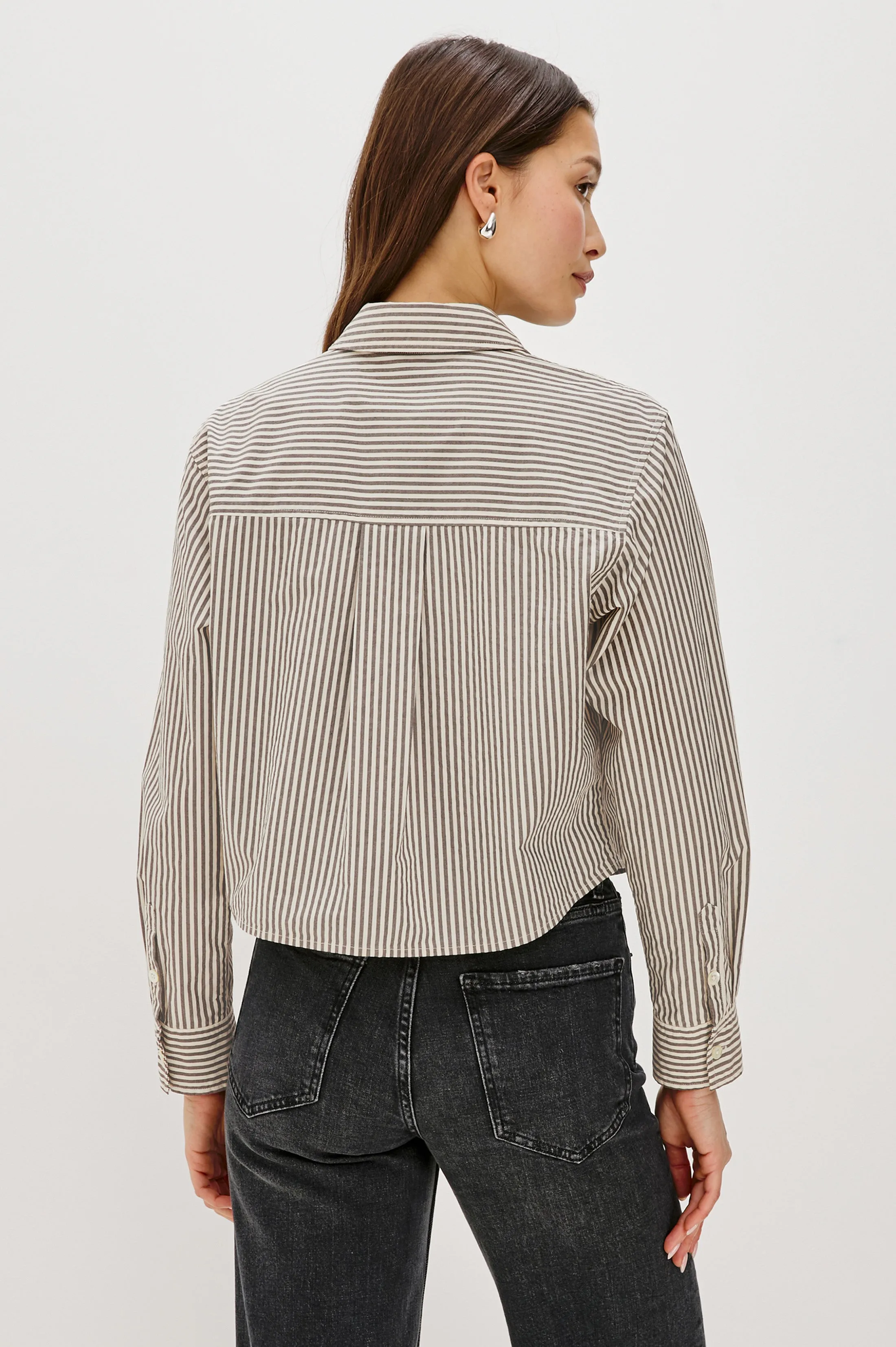 RAMY SHIRT - NOIR STRIPE sold by Rails product image thumbnail 5
