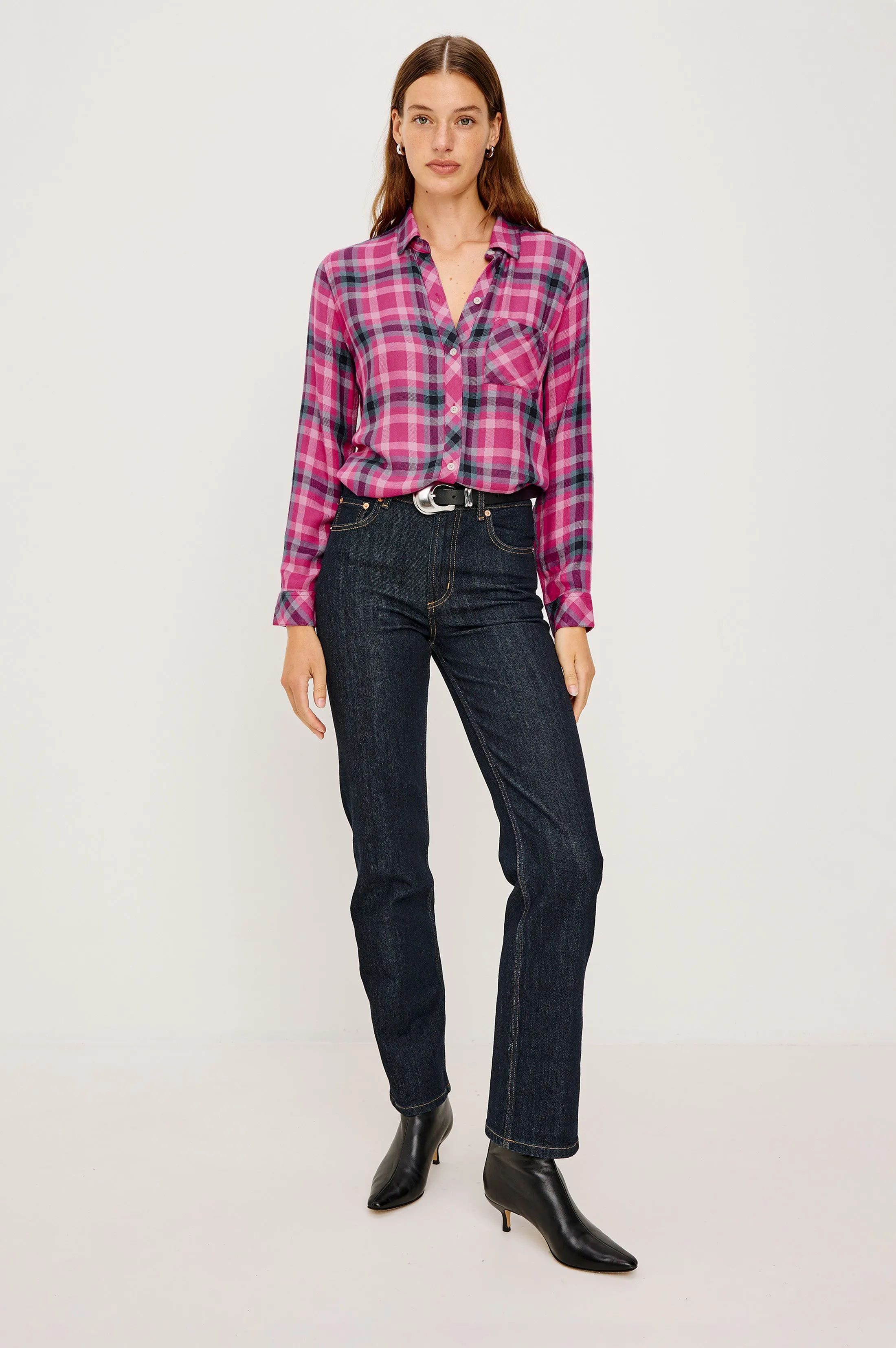 HUNTER SHIRT - MAGENTA STONE BLUE sold by Rails product image thumbnail 4